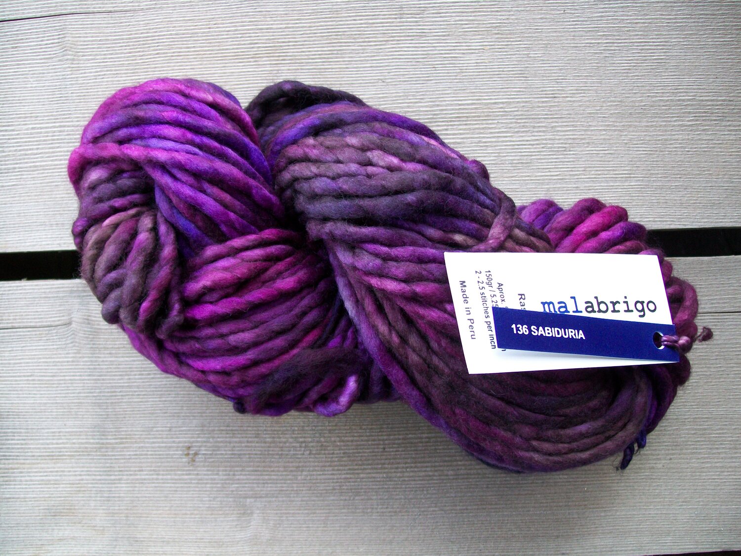 Malabrigo RASTA SABIDURIA Super Bulky Yarn Single Ply -  Portugal