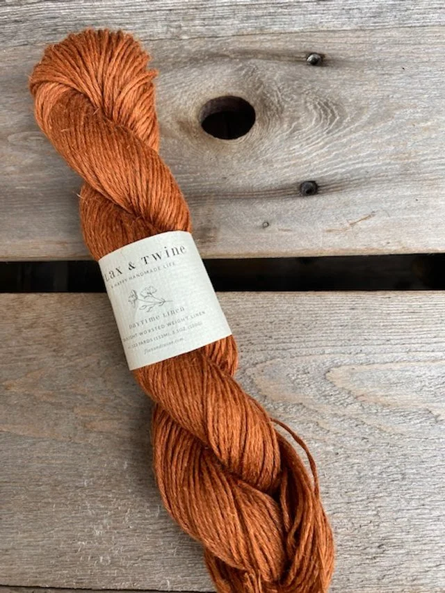 Flax & Twine DK:light worsted linen rust.jpg