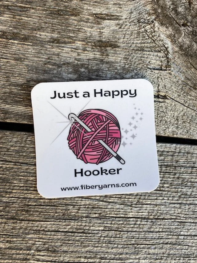 Crochet sticker - Happy Hooker.jpg