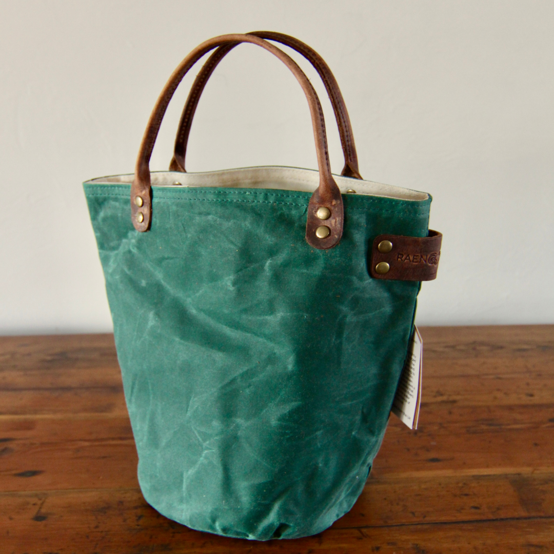 Raen Works Bucket Knitting bag #Emerald.png