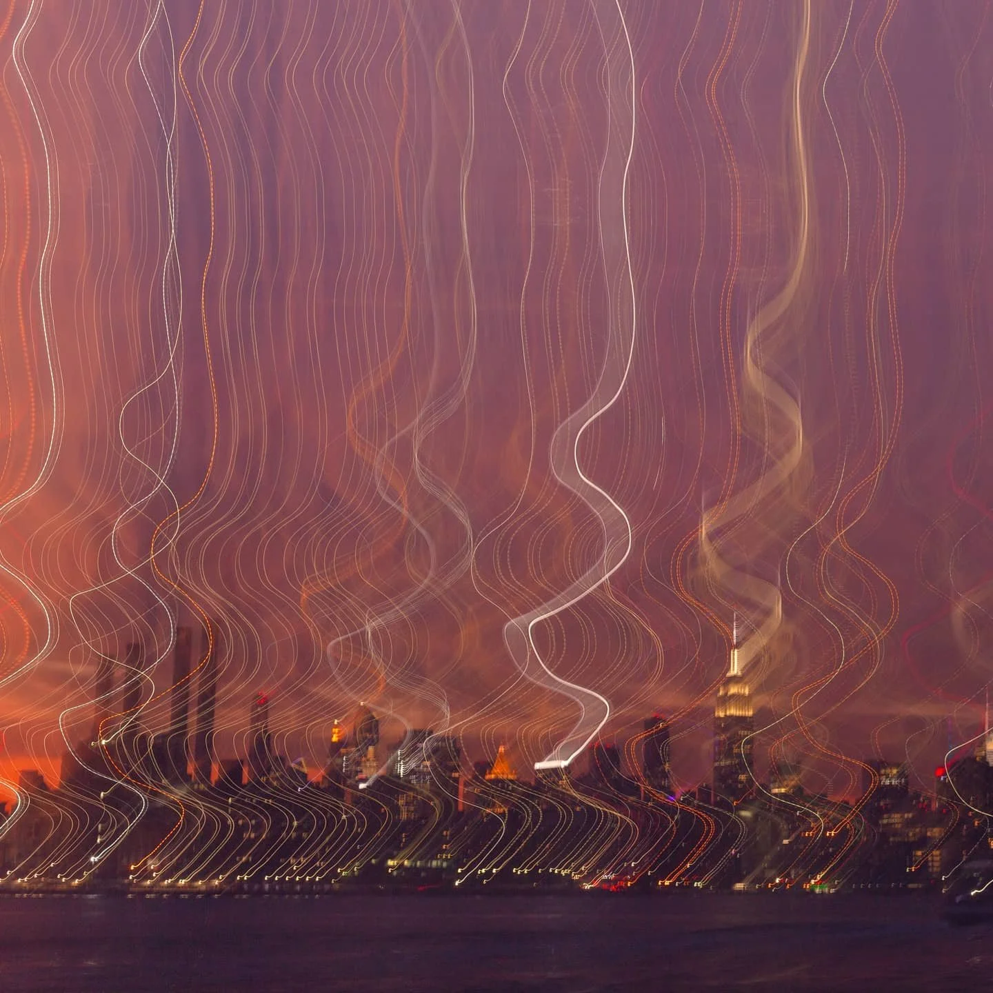 Long exposures beside the Brooklyn shore.