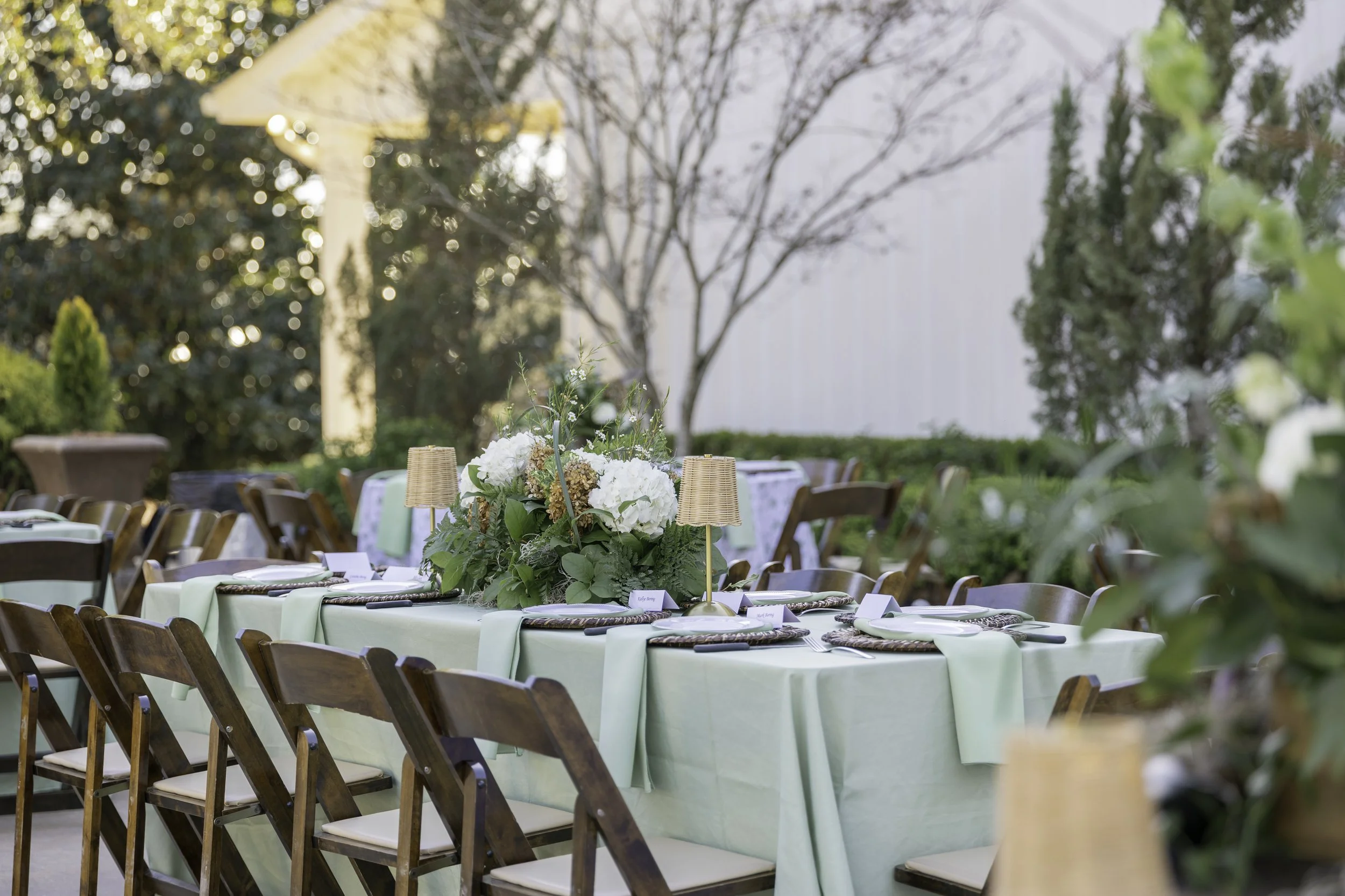 REHEARSAL DINNER ON CLUBHOUSE PATIO AT AUBURN OAKS FARM