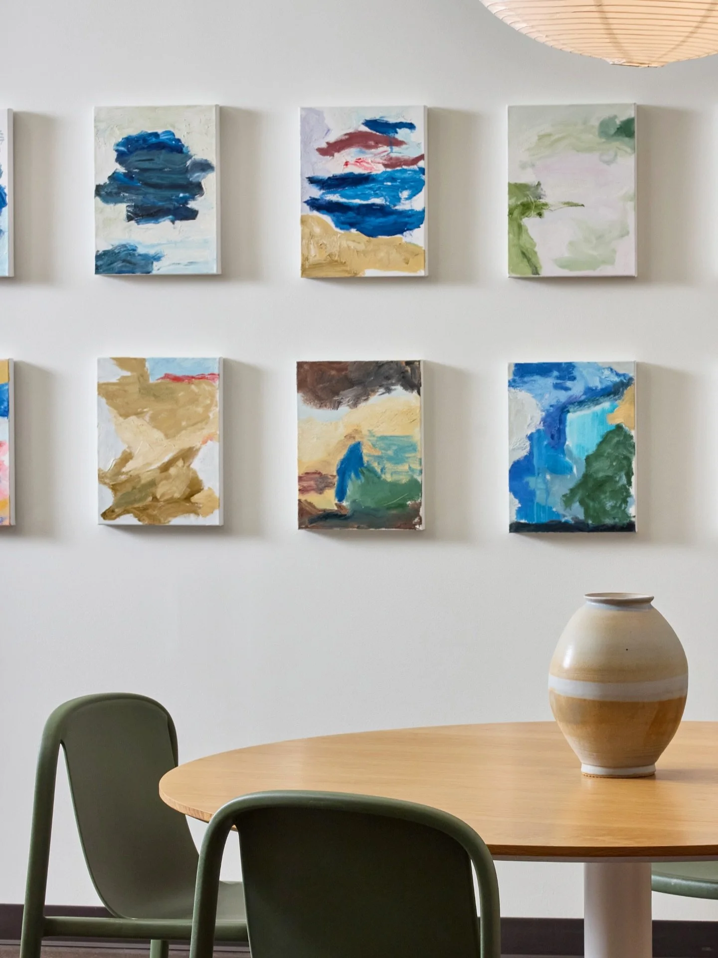 Come view this installation at HOCKER on 11/14 from 6-9 pm. The Lightning Field includes 36 paintings in a linear grid spanning over 25&rsquo; feet. I&rsquo;ll also be showing a few other works, and Allen Yu will be presenting beautiful new ceramic w