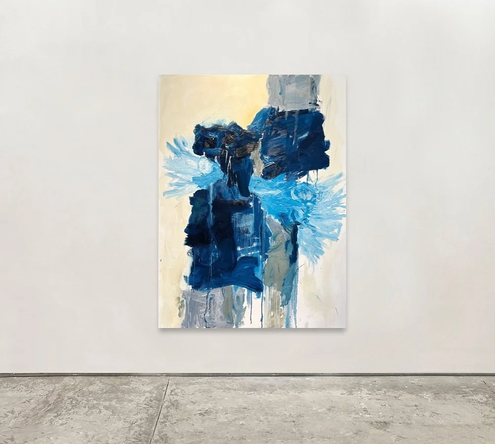 This painting has a new home&hellip; now packed up and shipping out today! 
&mdash;
Improvisation of&hellip; (rock), 2023 oil on canvas 72&rdquo; x 54&rdquo;
#oilpainting #dallasartist #chrisstewartart #abstractexpressionist