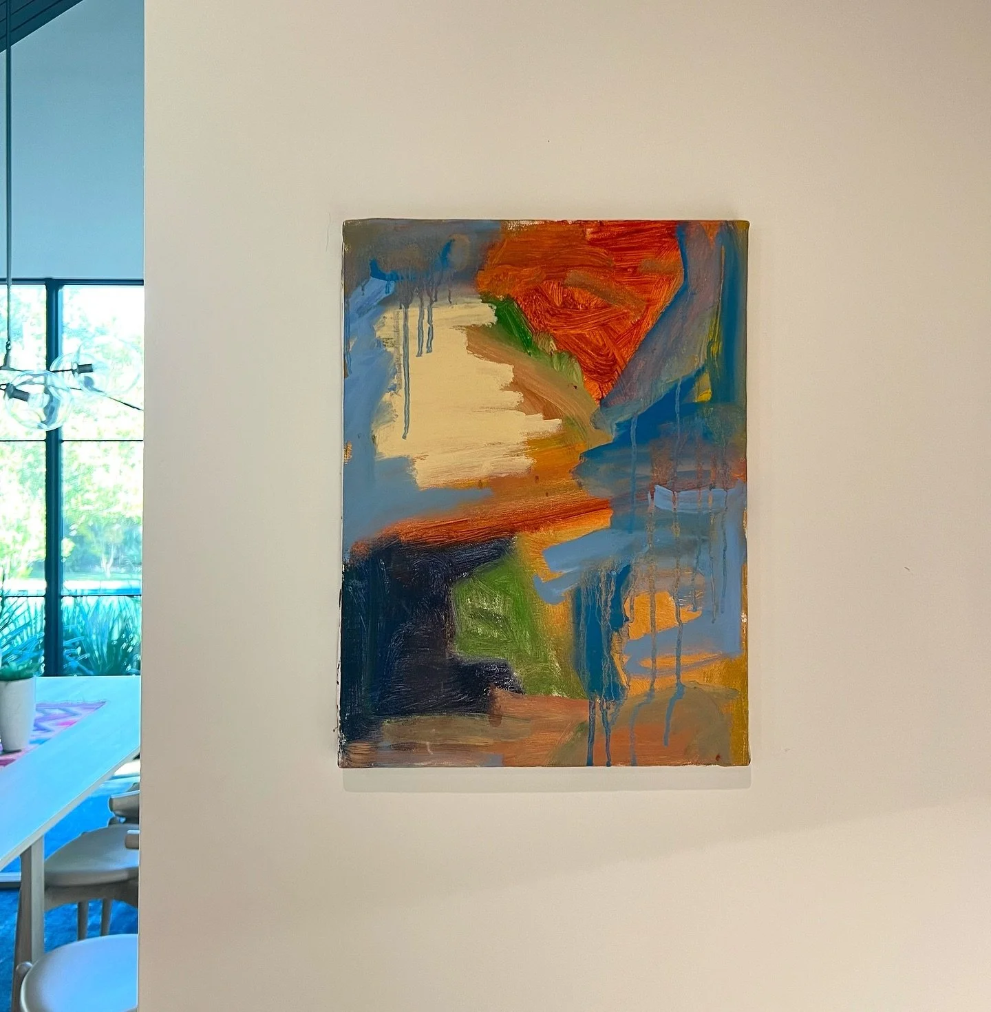 This painting from 2017 is now hanging in the house to remind me of my journey back to creating art. It took a few years to rediscover my voice on what I was trying to convey in my work. It was part of a series that I felt finally achieved the emotio