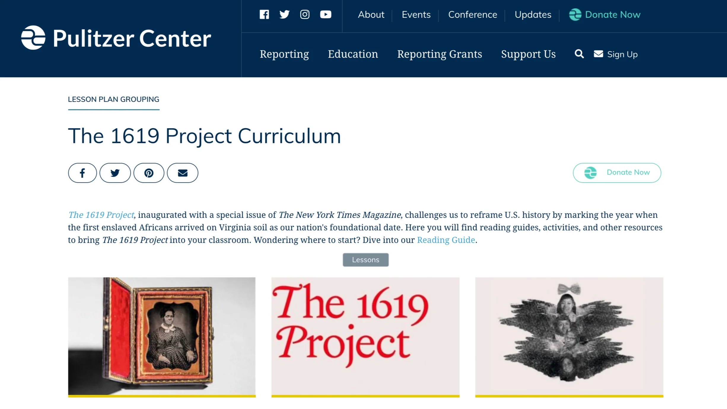 The 1619 Project: Curricula for K-12