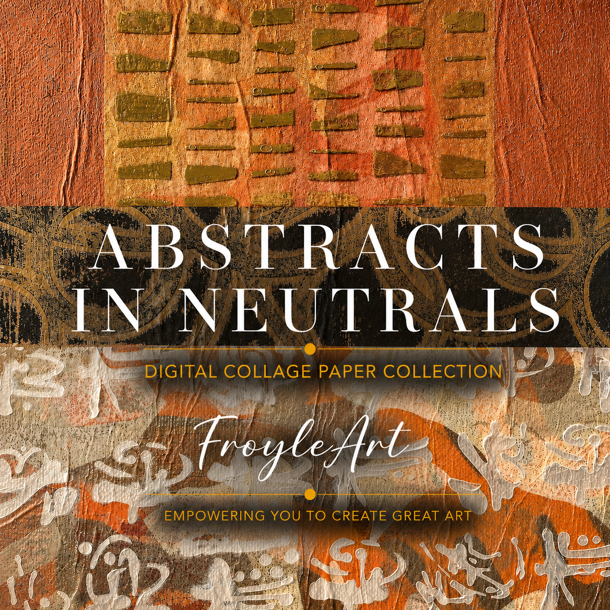 Abstracts in Neutrals — Digital Collage Paper Collection