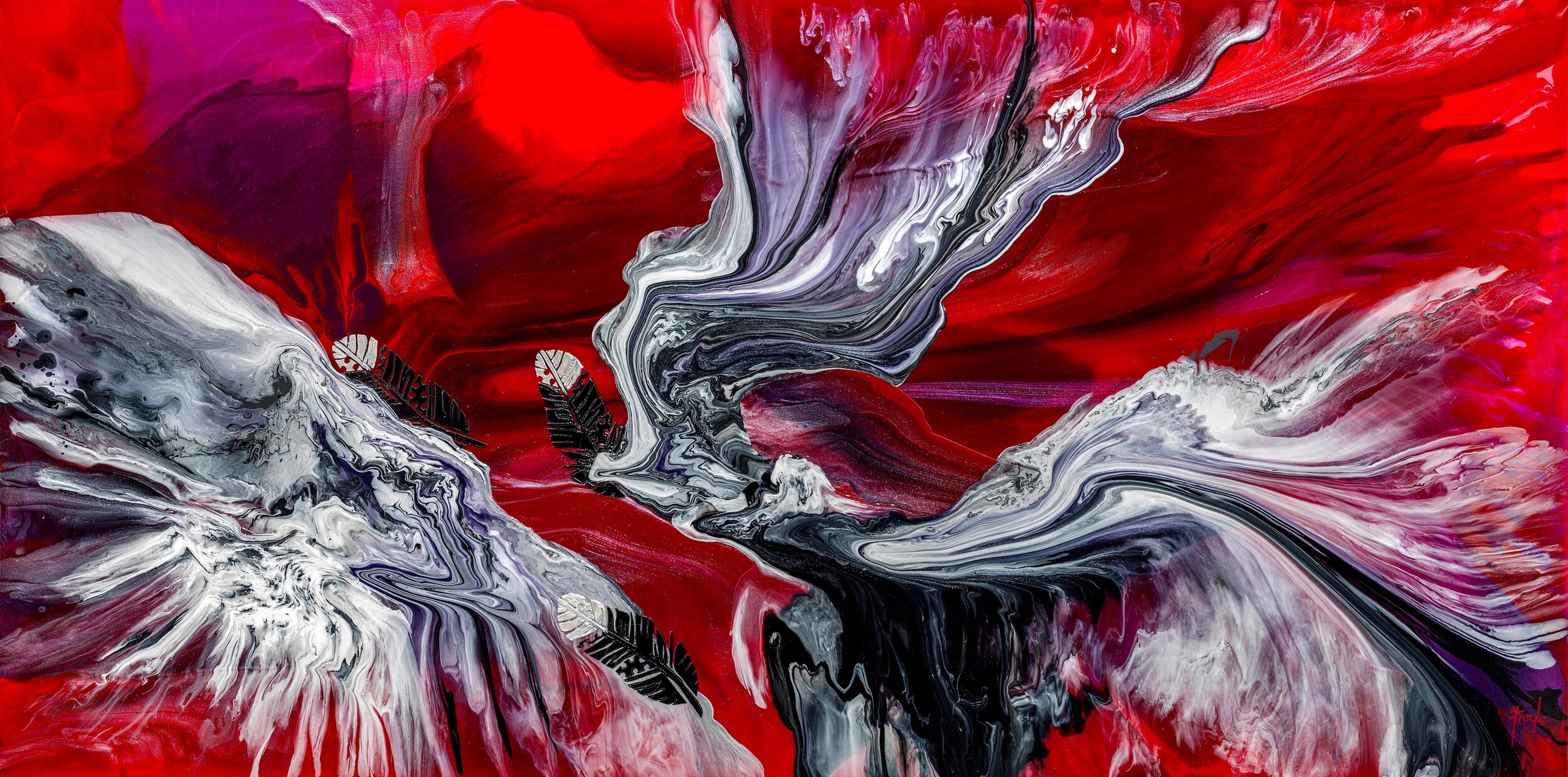 Coming Home acrylic on linen, 152 x 76cm