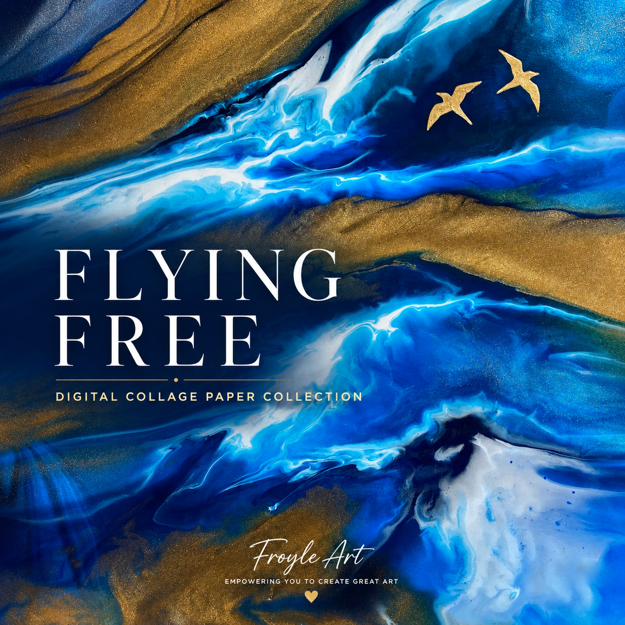 Flying Free — Digital Collage Paper Collection