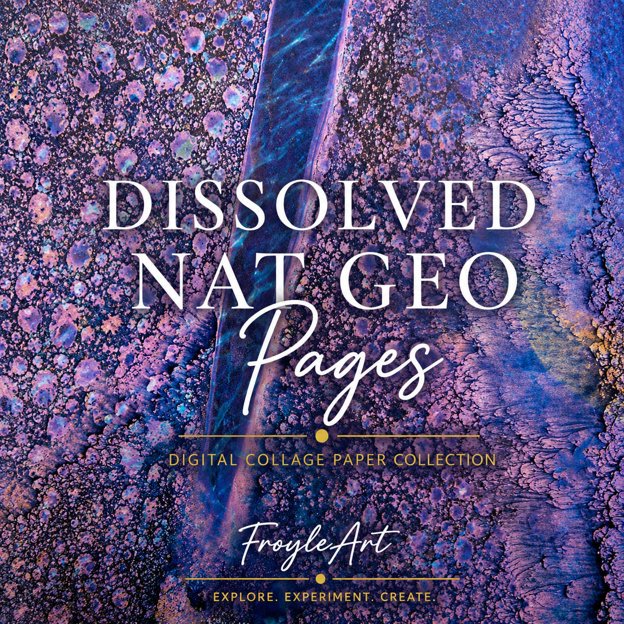 Dissolved Nat Geo Pages — Digital Collage Paper Collection