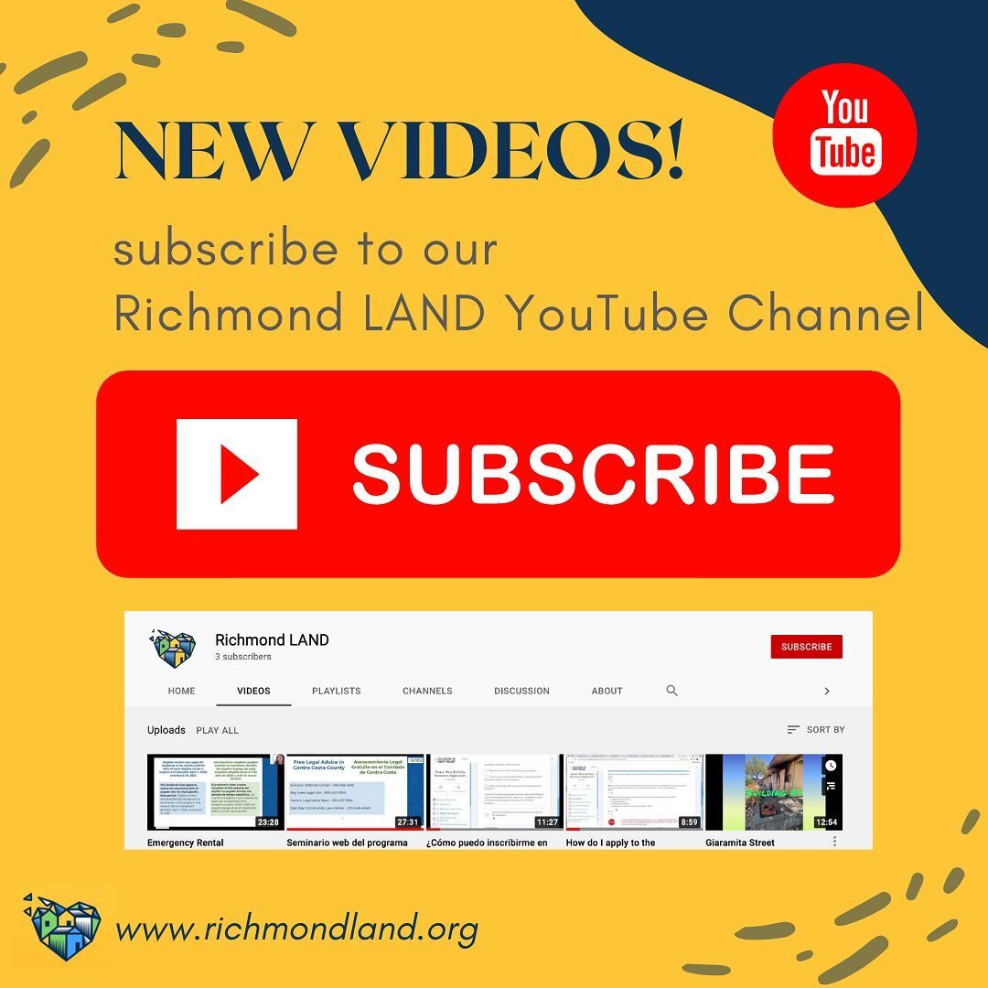 Did you know we have a YouTube Channel?

🎥We have uploaded all of our recent Webinars and videos on how to apply for the Emergency Rental Assistance Program (ERAP). 

💛Make sure you subscribe and share the videos with community. 

🔗Link to our You