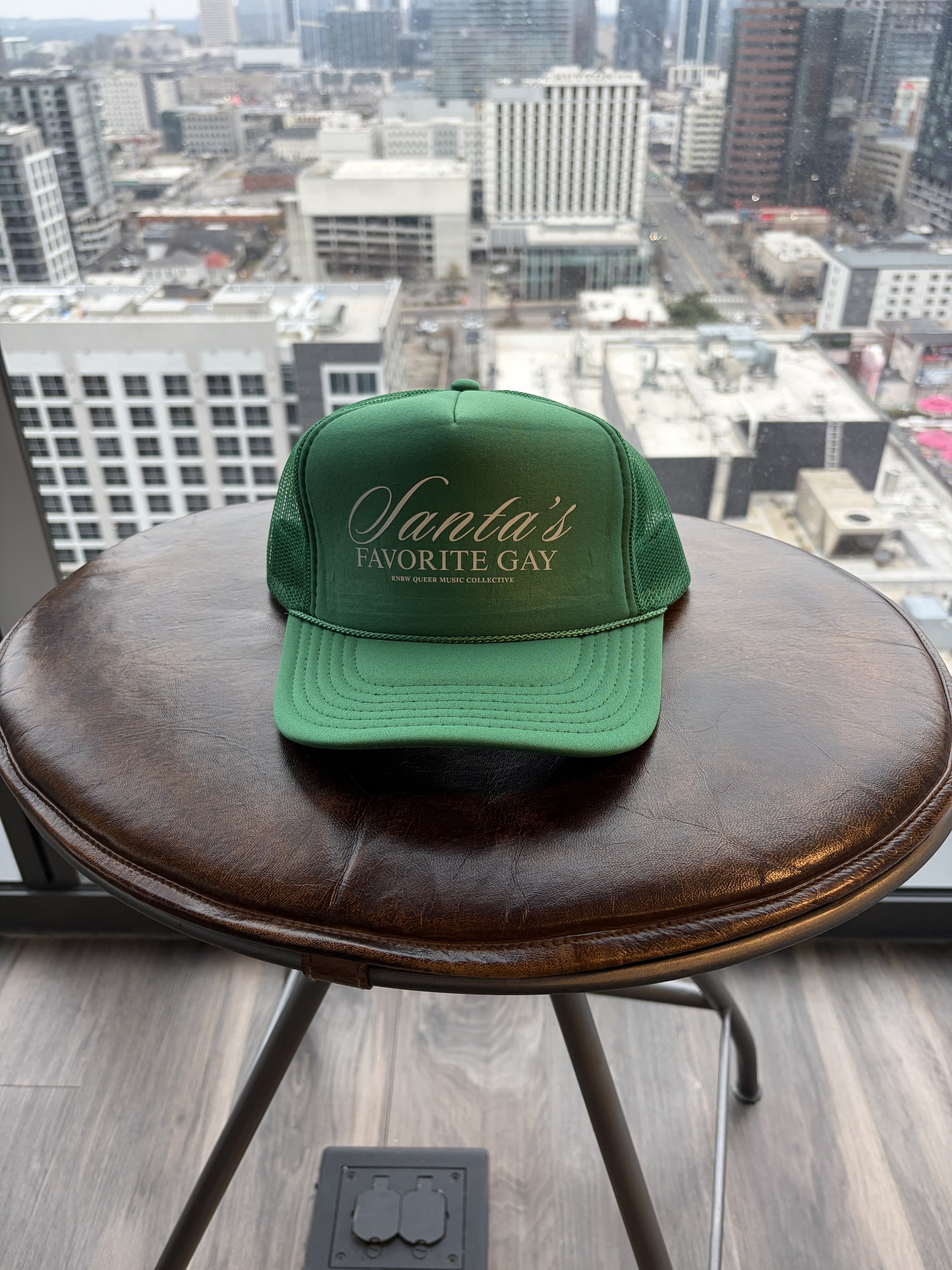 SANTAS FAVORITE GAY HAT PRIDE GREEN 1.JPG