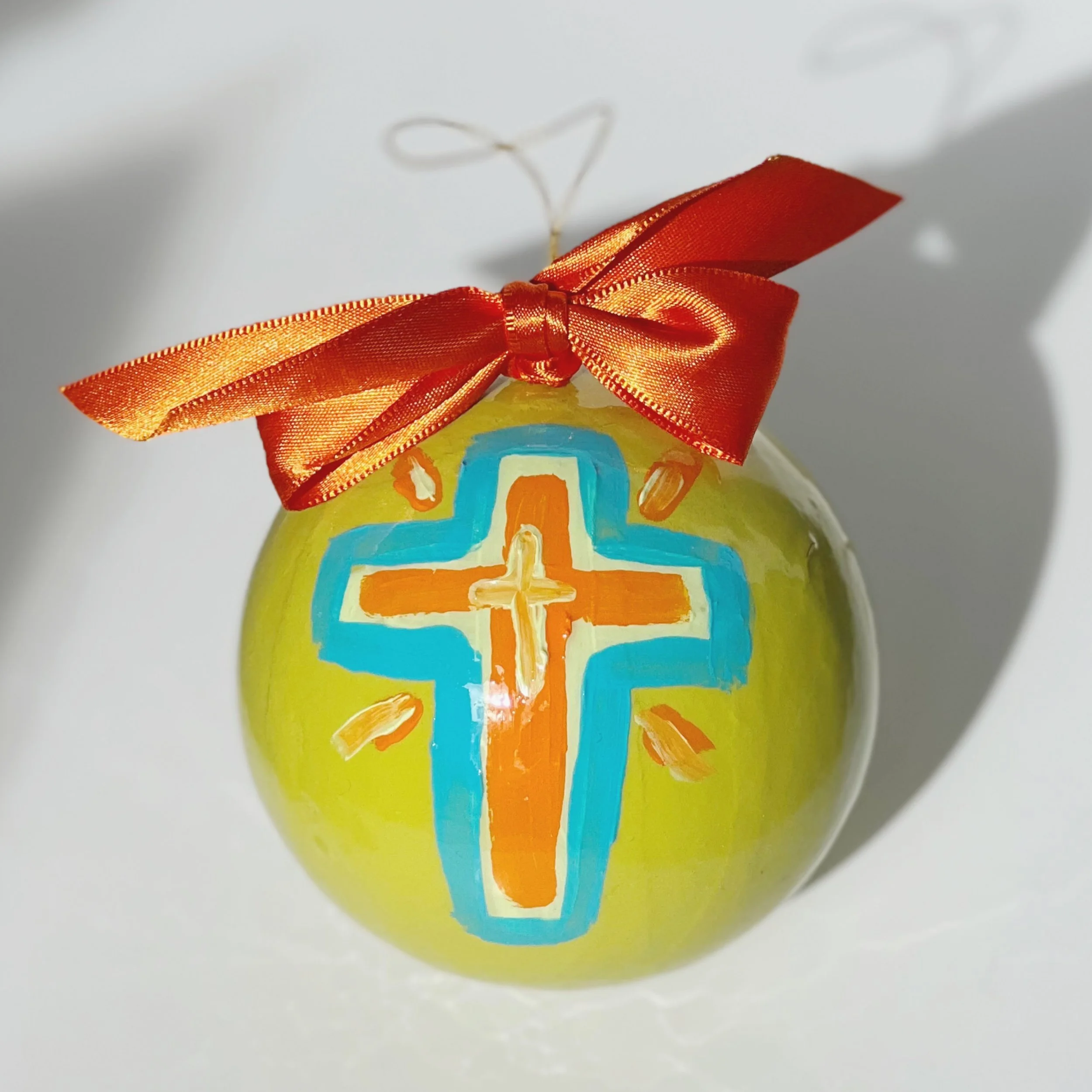 Cross Ball Ornament 4