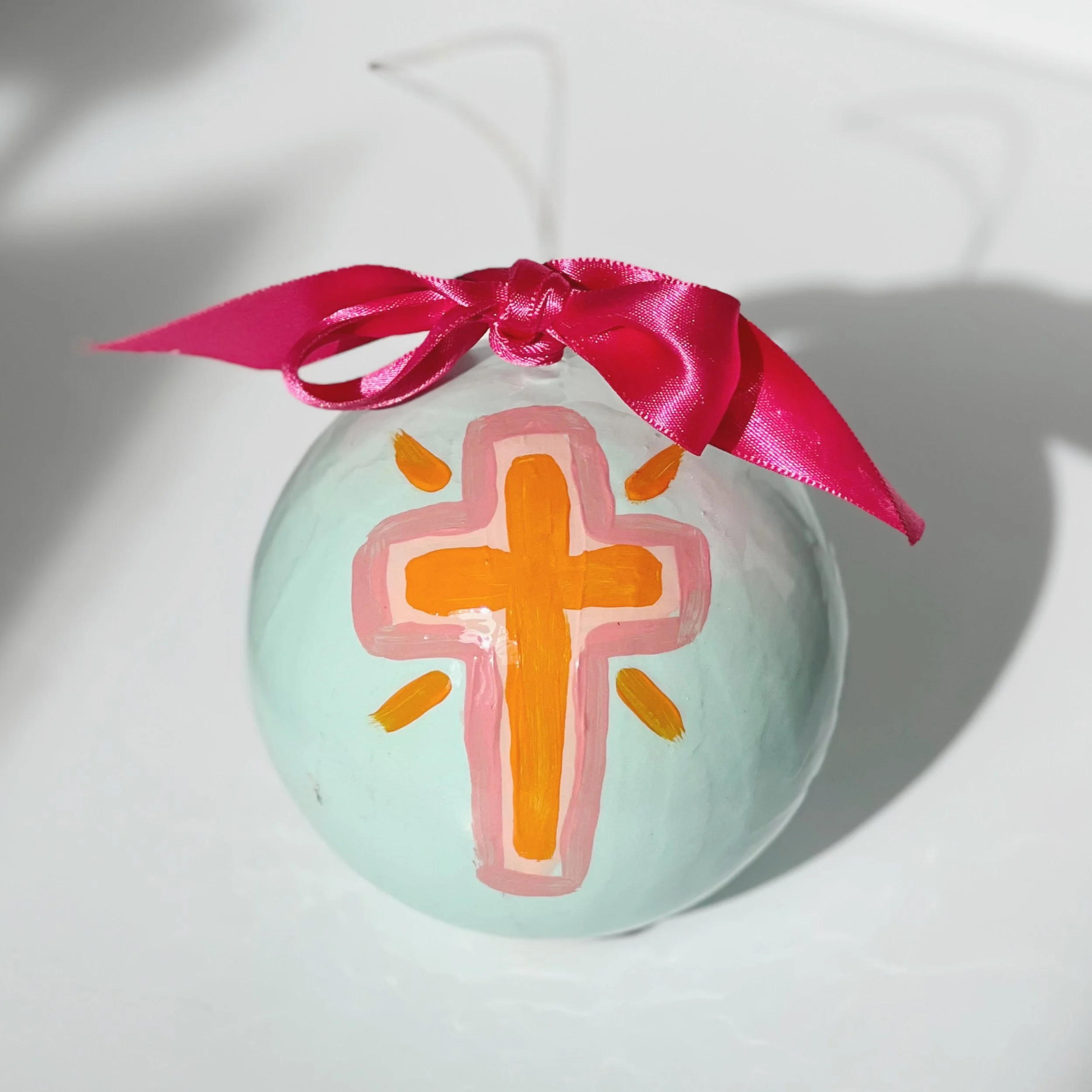 Cross Ball Ornament 3