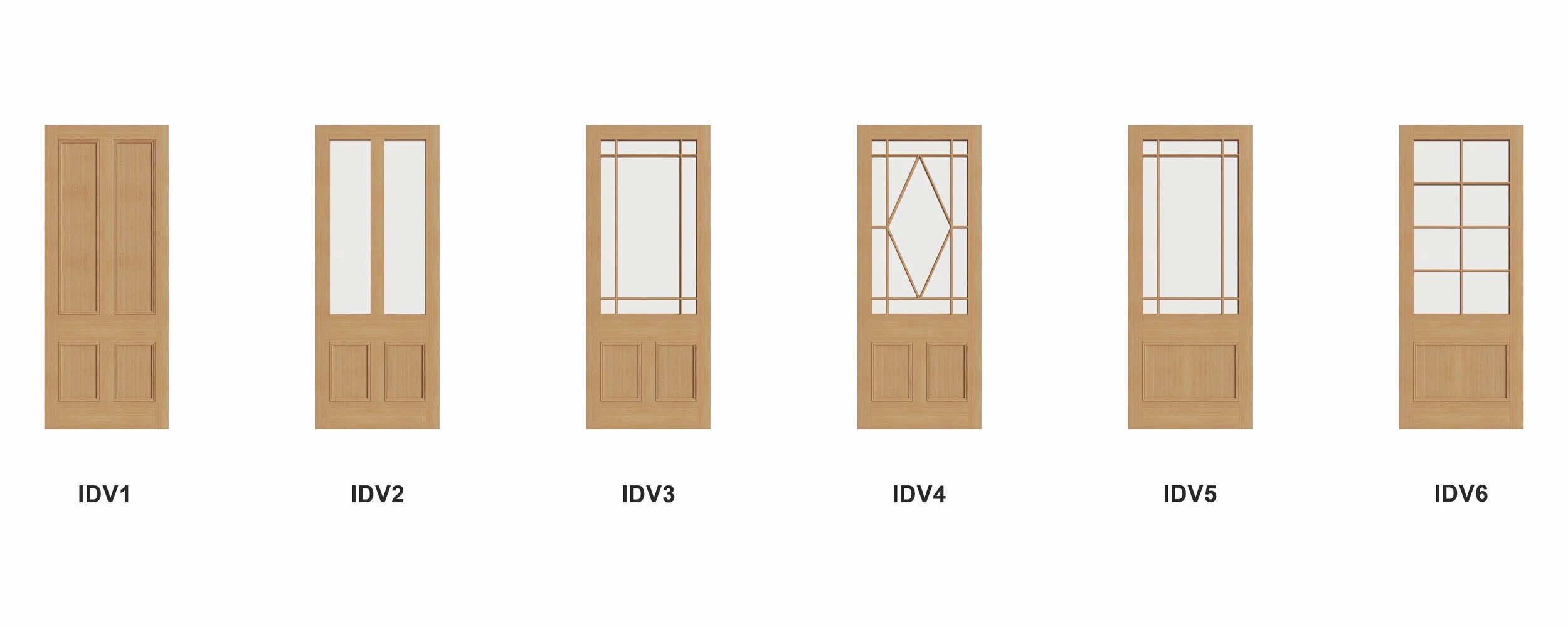 Villa four panel timber villa doors