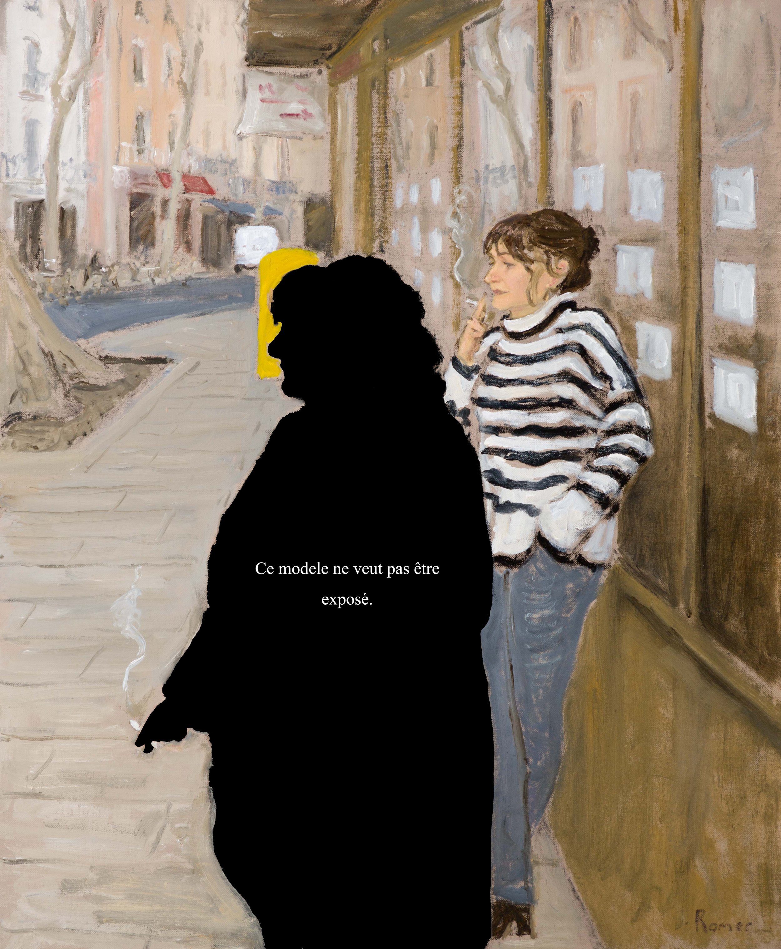 10. Agent immobilier fumant / oil on canvas / 61 x 50 cm / €600
