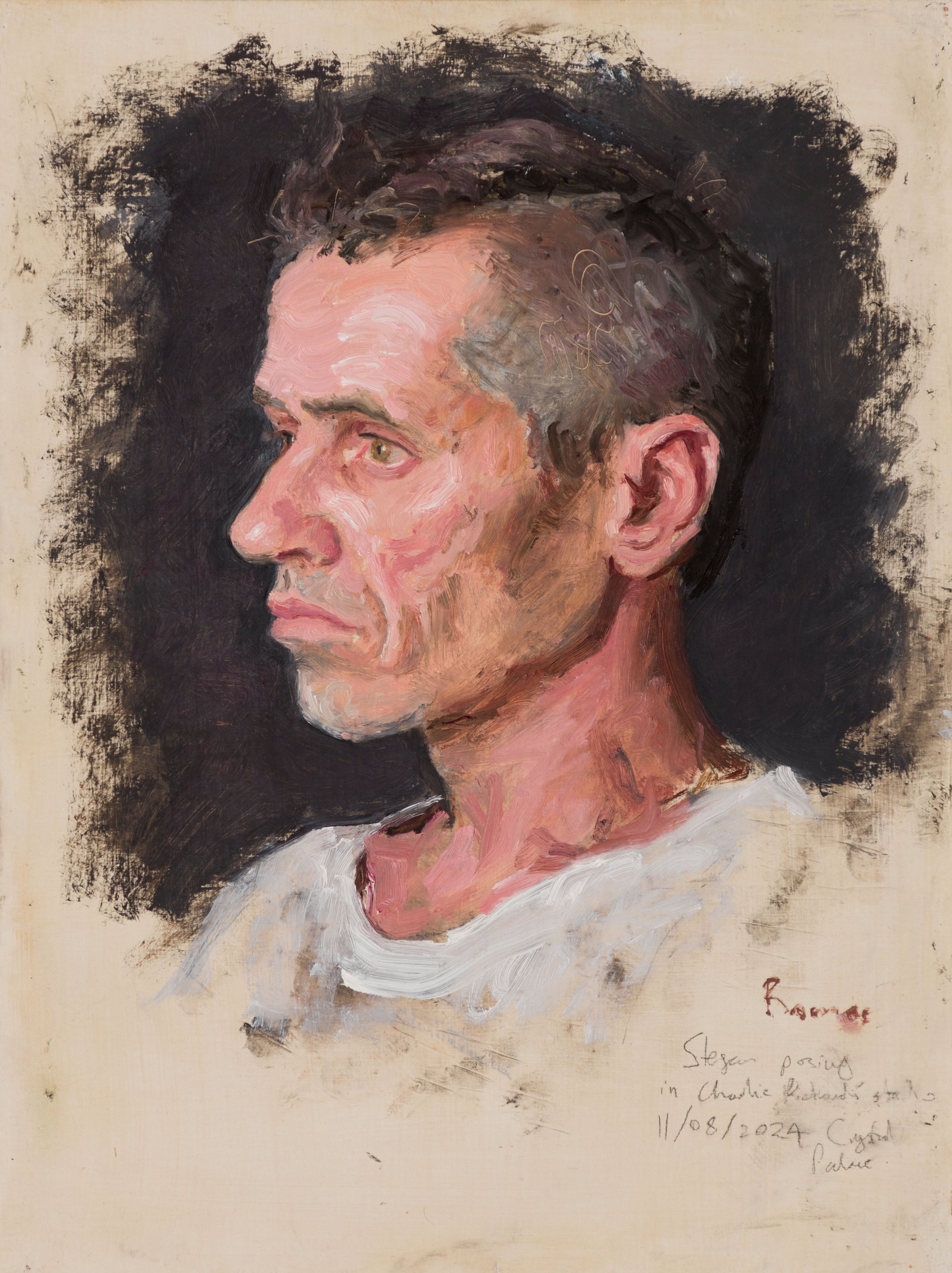 38. Portrait d'homme chez Pickard / oil on panel / 40 x 30cm / €400
