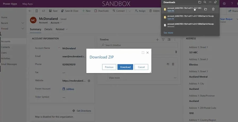 Download the ZIP and share securely