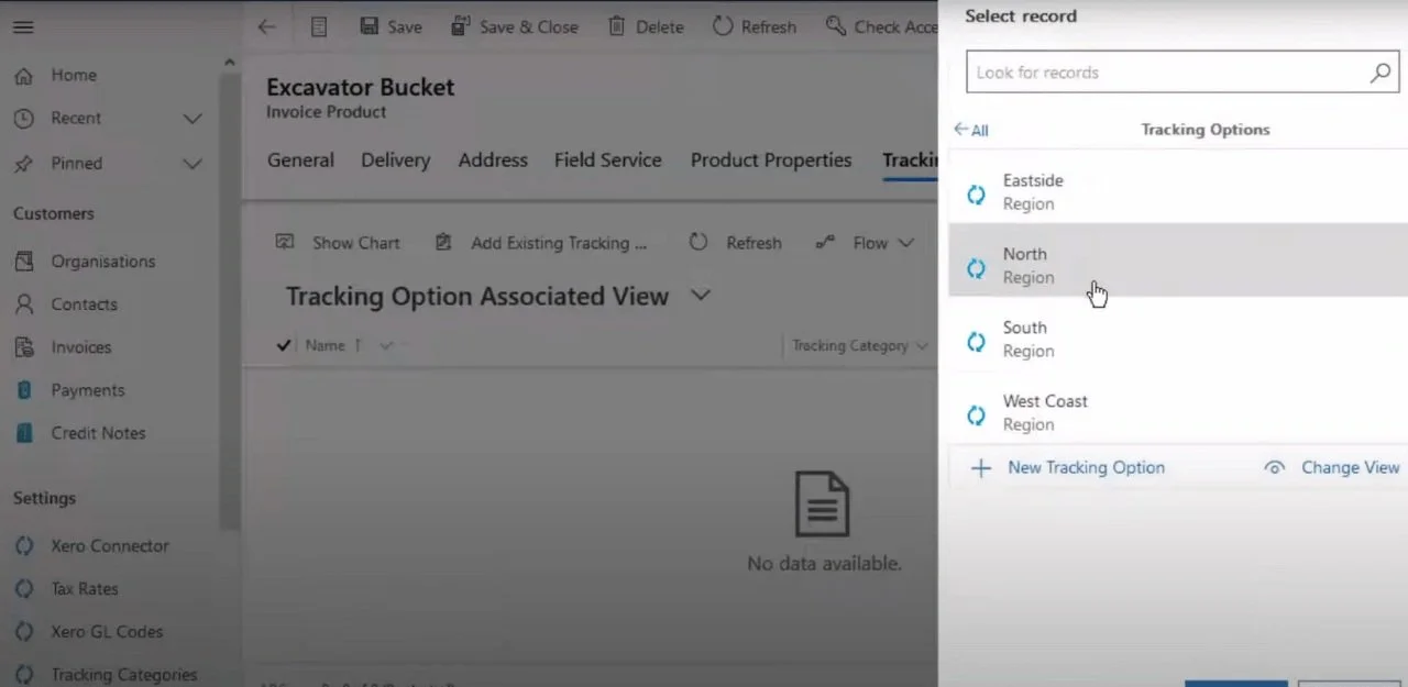   Assign tracking categories related to your invoice.  