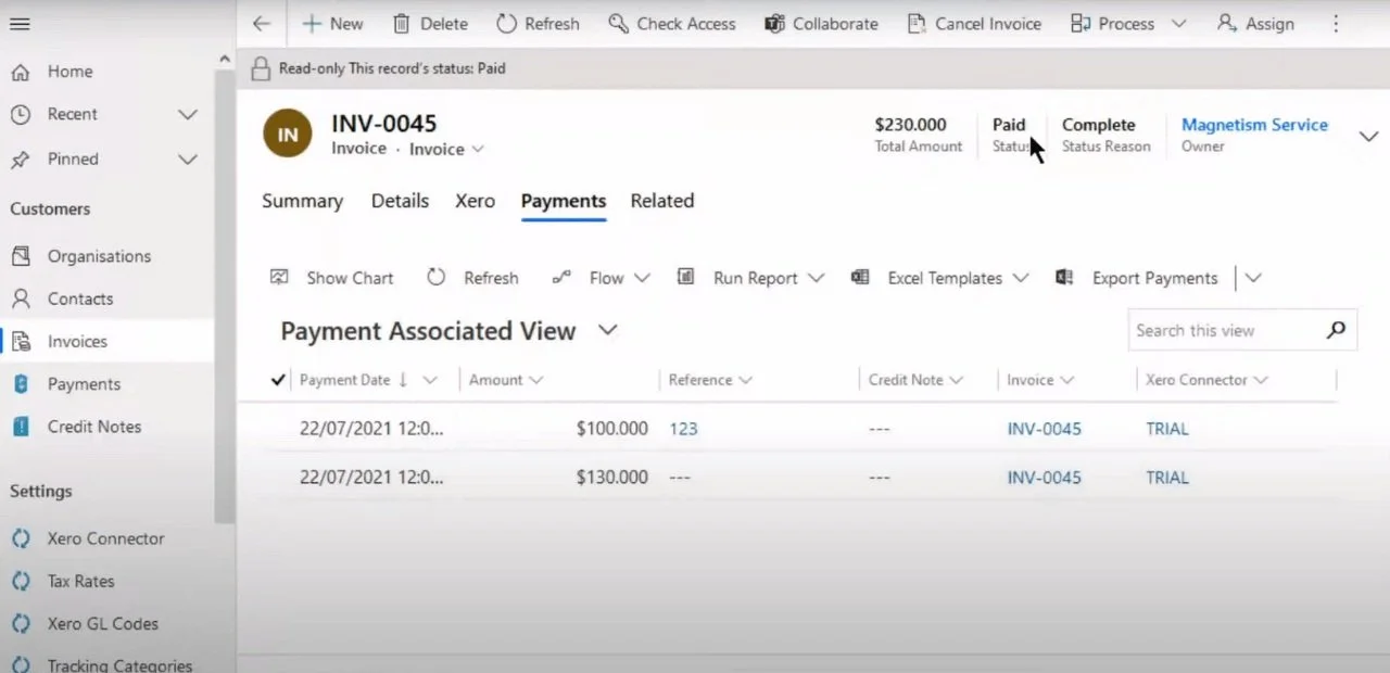   Create transaction history and check payment status.  