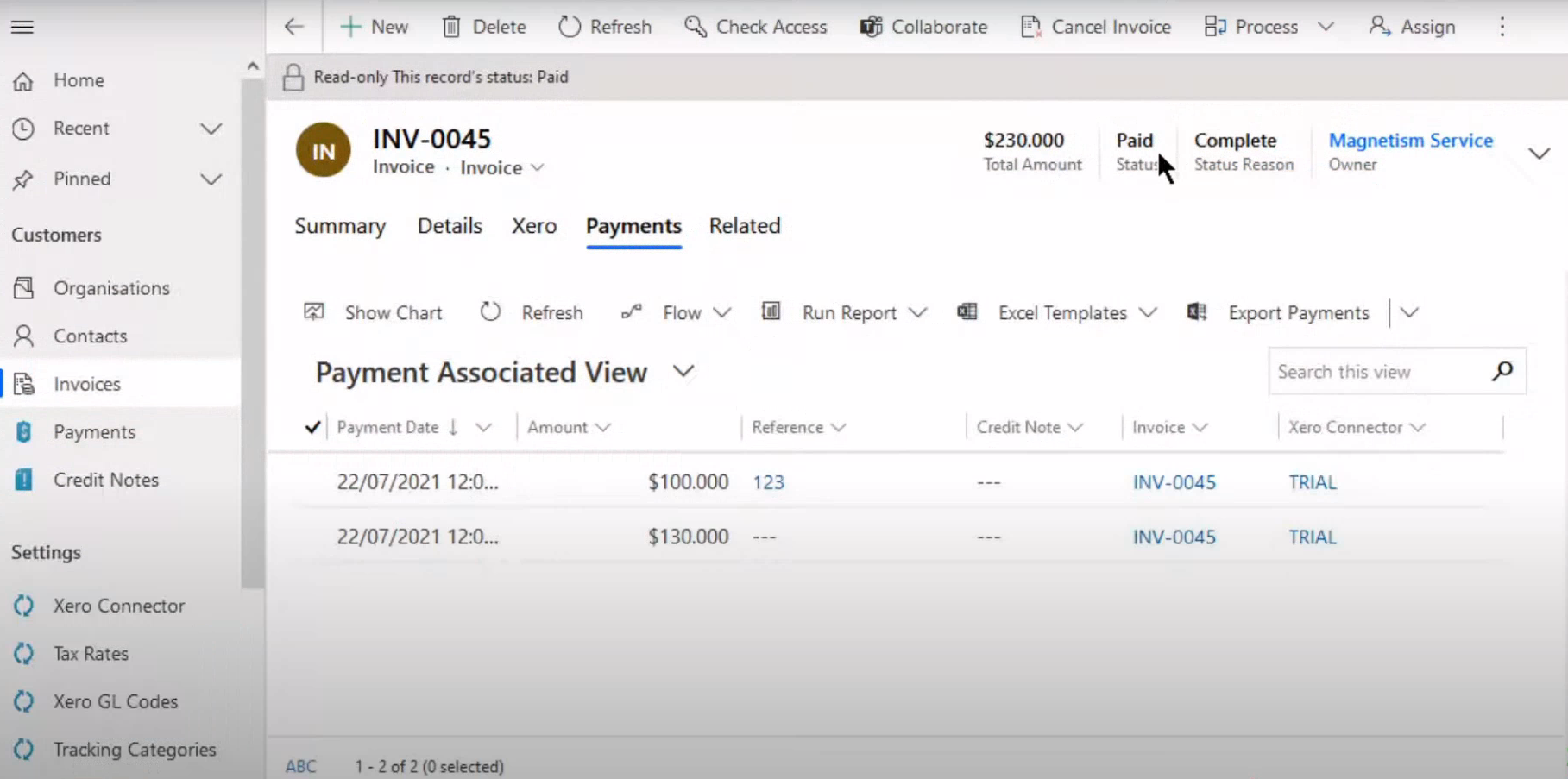   Create transaction history and check payment status.  