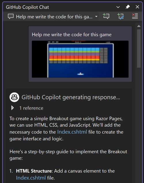 Images can now be used in GitHub Copilot chat