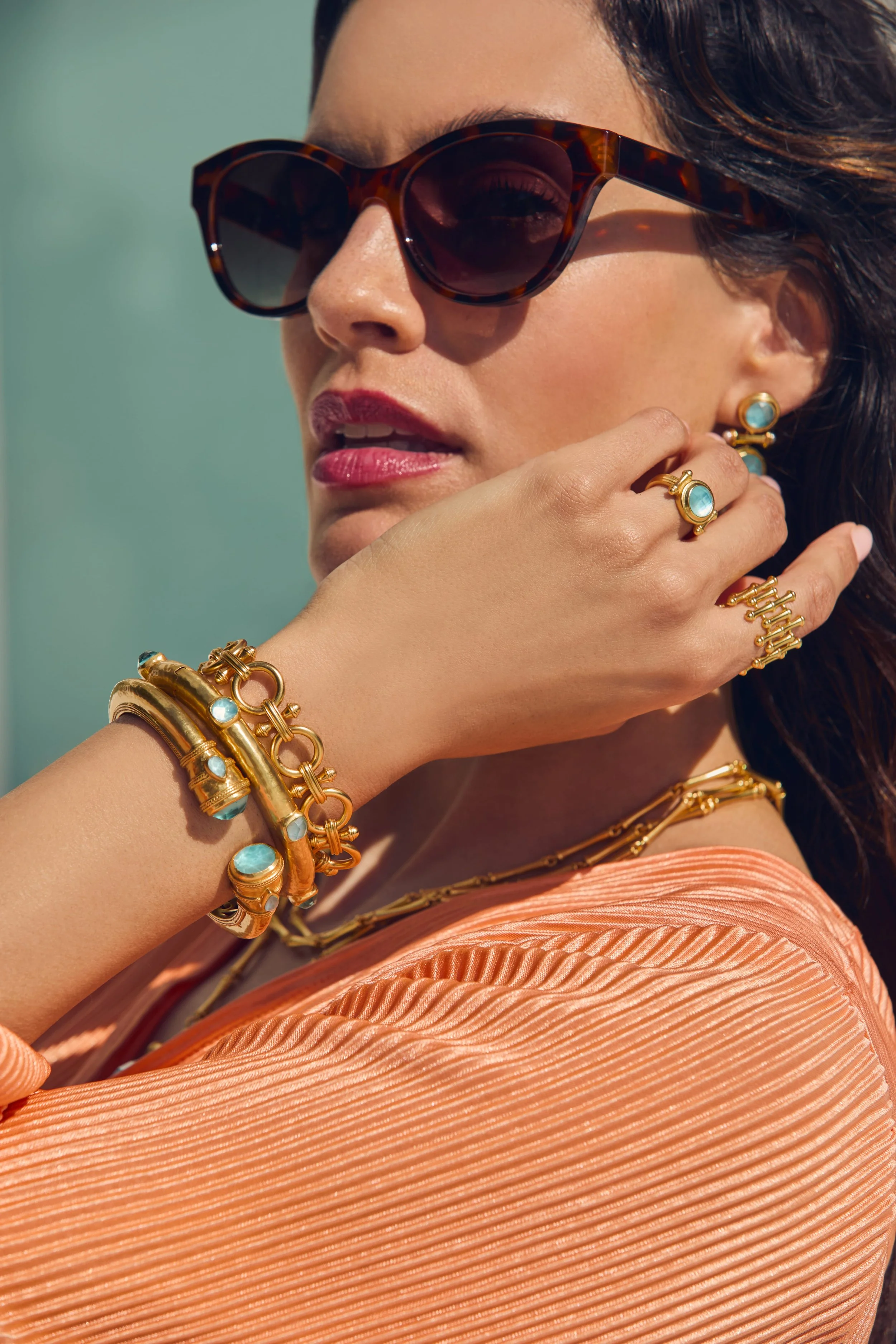   Julie Vos Summer 2025 - Miami, FL   Art Direction, Styling, Location Scouting, Production - Thomas Weiss  Creative Direction - Grace Hough  Photography/Videography - Peter Buckingham  Model - Florentina Kuhl  Hair and Make Up - Casey Garen  Styling