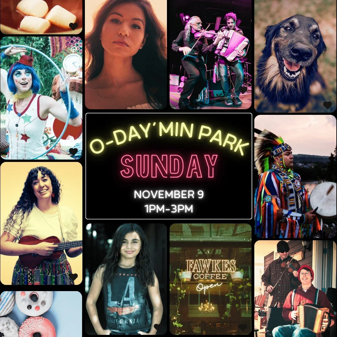 ☕ Slow Sunday = good vibes only.
Join us at O-day&rsquo;min Park for an afternoon of soulful tunes, storytelling, and fur-baby photo ops &mdash; because community is the heartbeat of downtown. 💛

🎤 @suraiya.liapis &mdash; young voice, big heart
🎶 