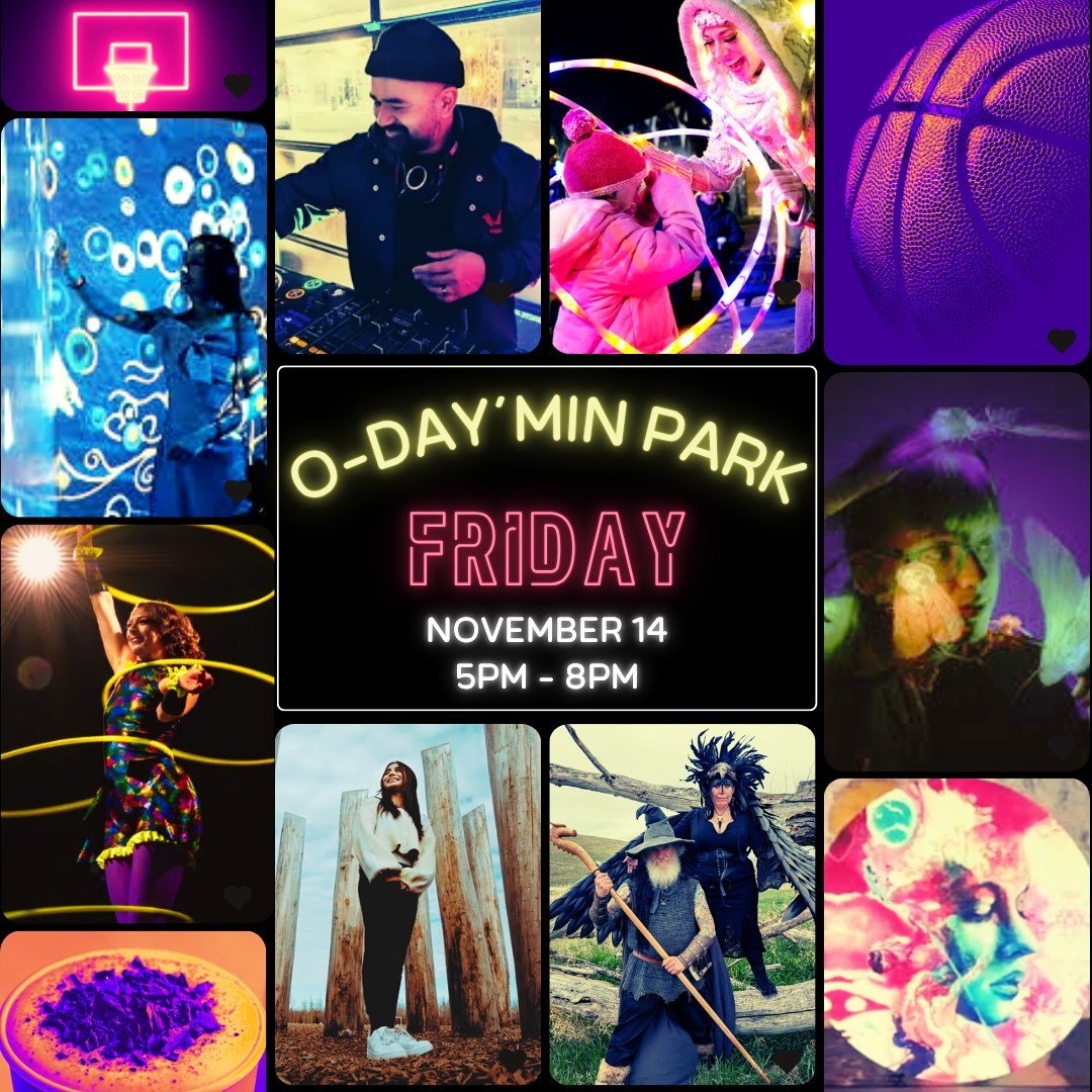 💡 Northern Glow Night &mdash; this Friday at O-day&rsquo;min Park! 💡
Downtown&rsquo;s glowing up &mdash; and you&rsquo;re invited. ✨

🏀 Glow basketball &ndash; we&rsquo;ve got 4 neon hoops lighting up the night.
🎧 @djrudyroman &ndash; house, Nu D