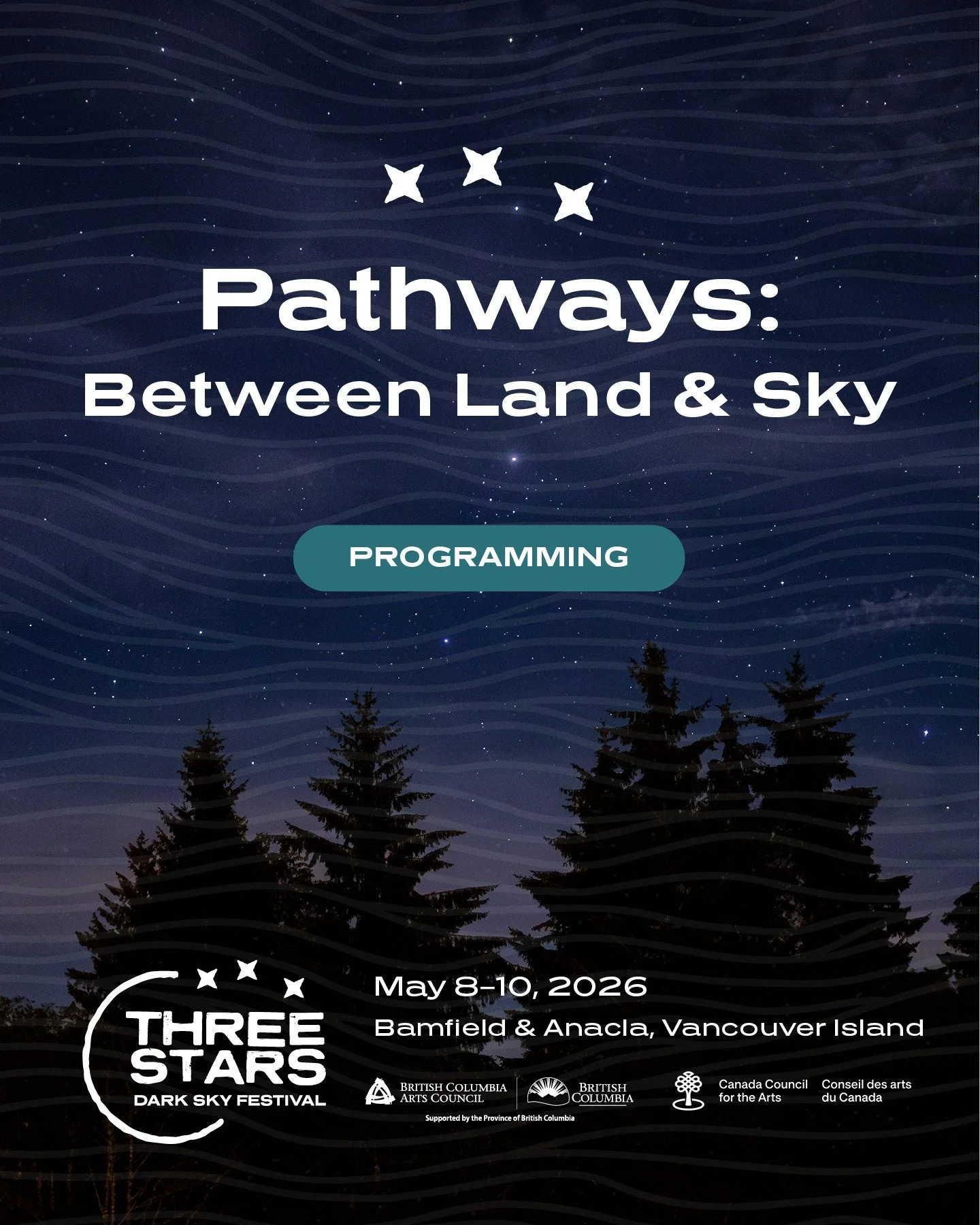Not everything worth learning happens in a classroom.

Some of it happens on the land.
Some of it under the sky.

Pathways: Between Land &amp; Sky
May 9 &amp; 10 | 10 AM&ndash;1 PM
House of Huu-ay-aht

Mornings filled with hands-on workshops, storyte