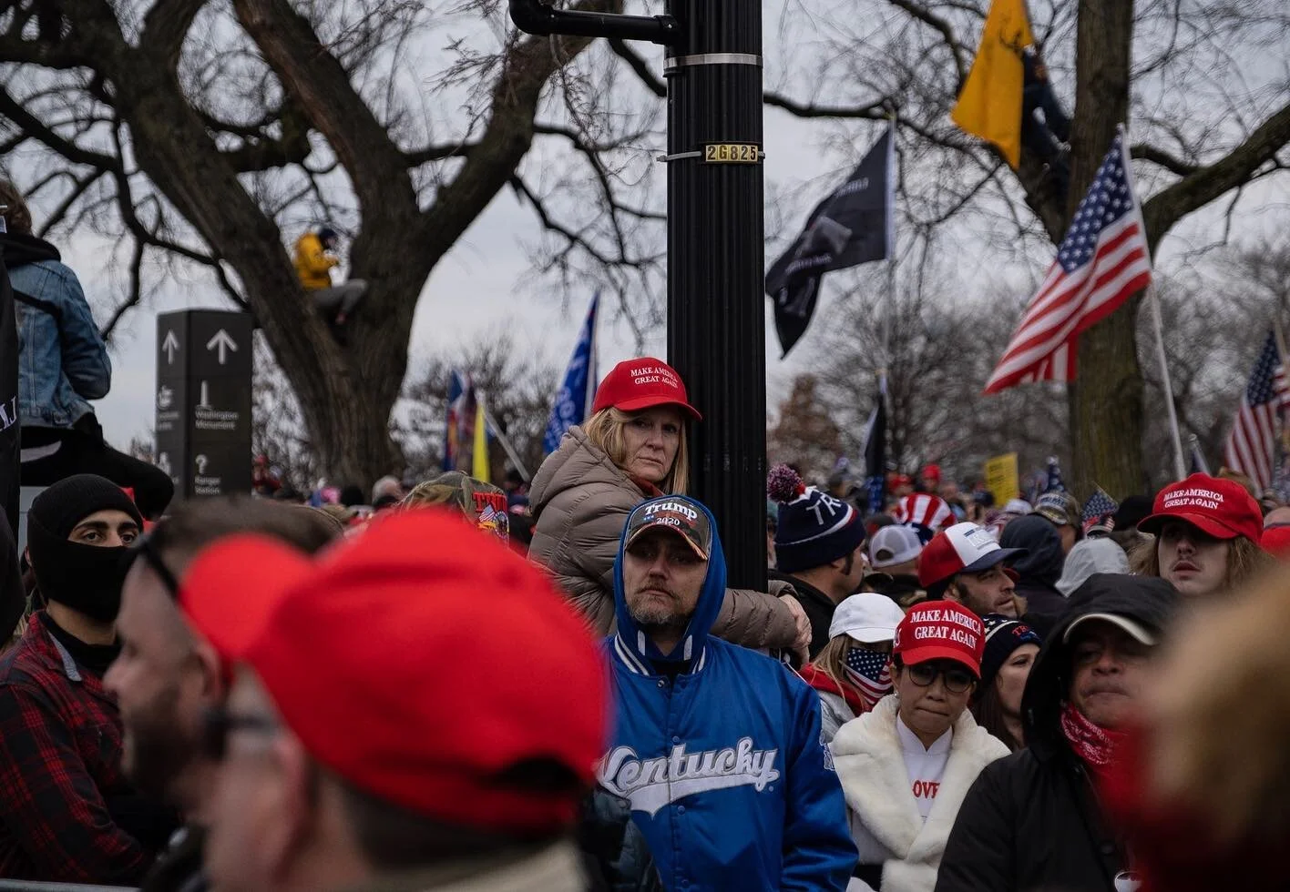 Photos from downtown Washington D.C. this morning where Trump supporters gathered on Constitution Avenue by the White House and National Monument. Demonstrators began their morning by congregating near The Ellipse to listen to energized speakers disc
