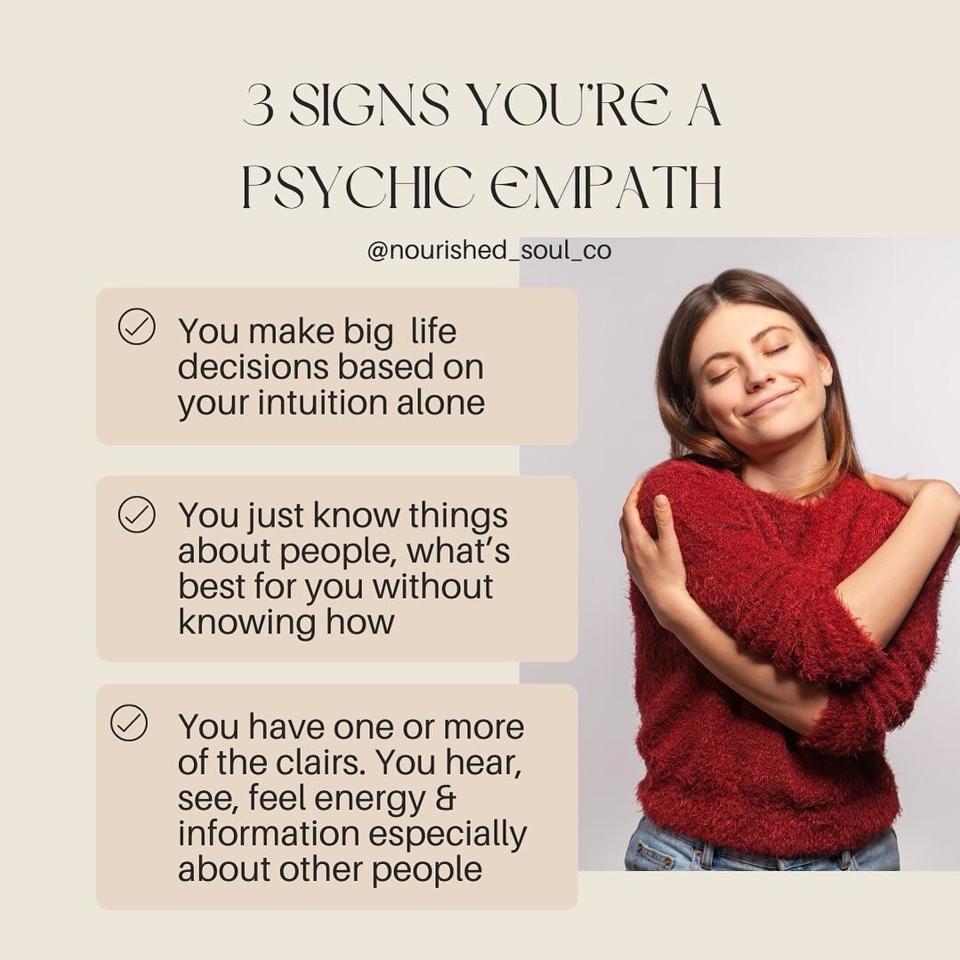 Are you a psychic empath?? 

Tell me in the comments do you resonate &amp; what have you experienced ⬇️

P.s if you are ready to strengthen your psychic abilities make sure you sign up for our free reiki workshop happening nxt wk where well done lots