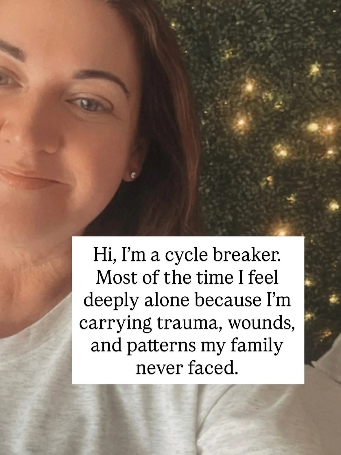 Being the cycle breaker isn&rsquo;t easy.

It often means carrying the weight of unspoken family pain, feeling like you&rsquo;re the odd one out, and choosing to live differently even when it costs you belonging. 

It&rsquo;s lonely, it&rsquo;s heavy
