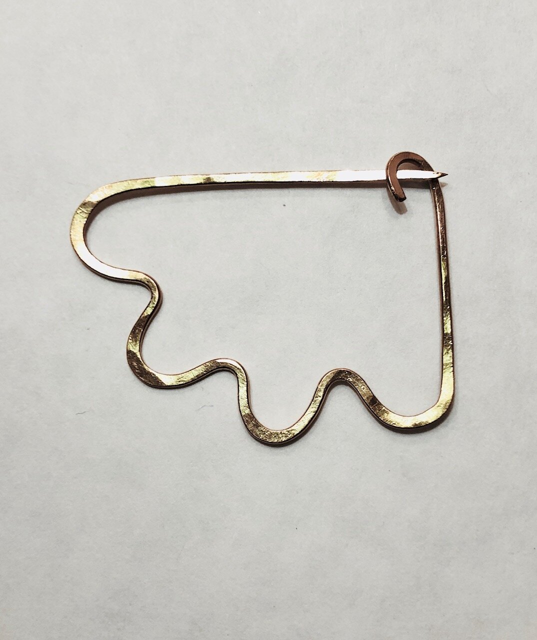 Bronze Squiggle Pin, 2018