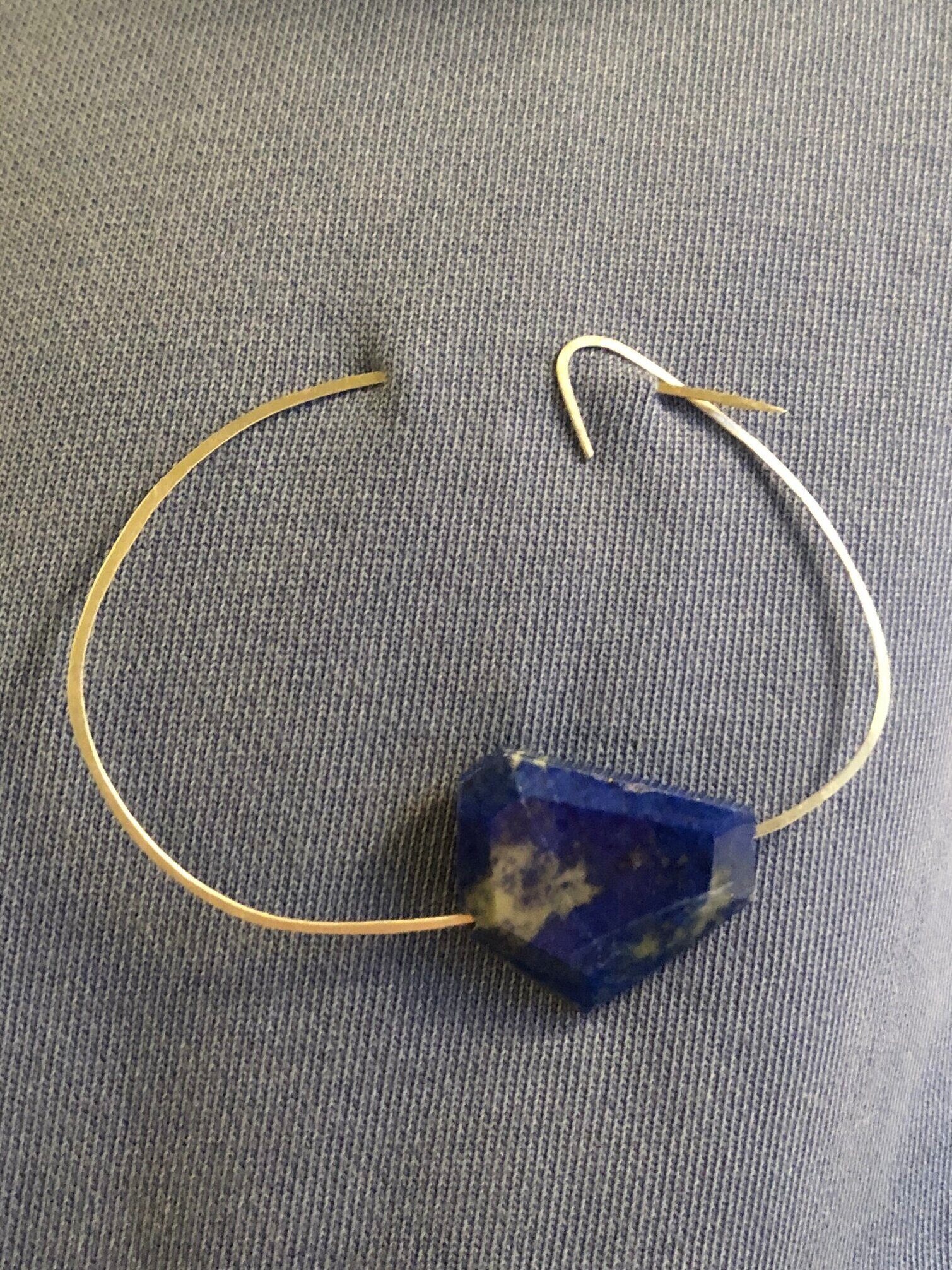 Sterling Silver and Lapis Pin, 2019