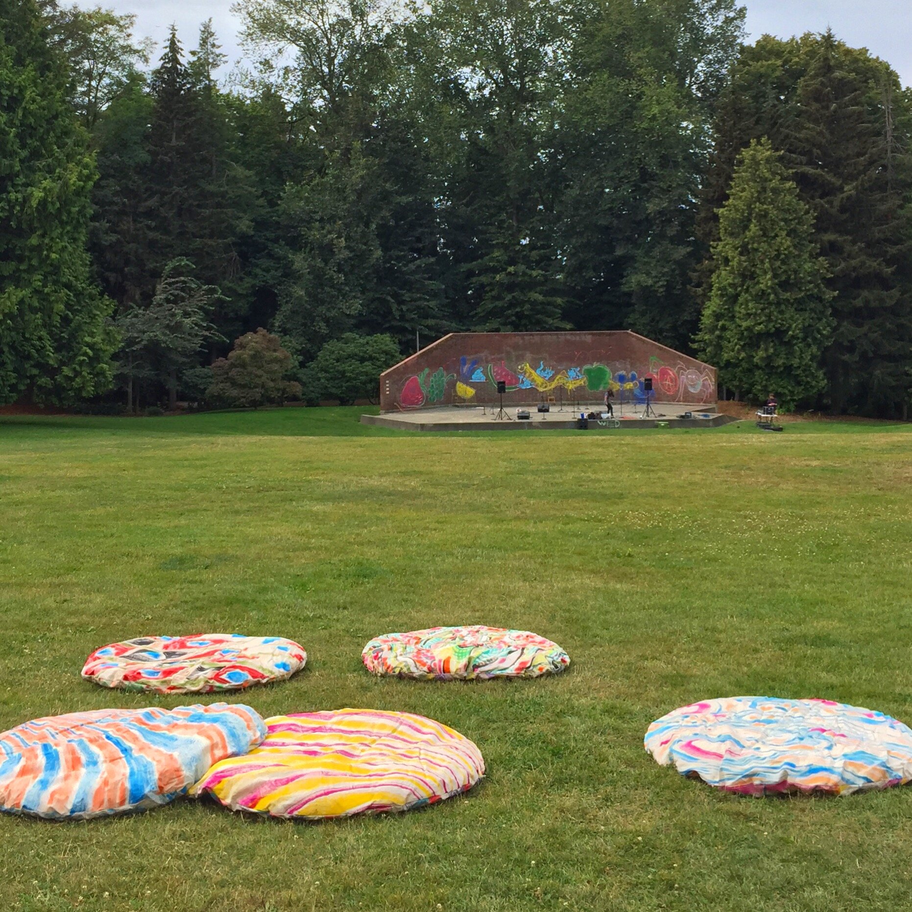 Painting Floor Cushions, 2016