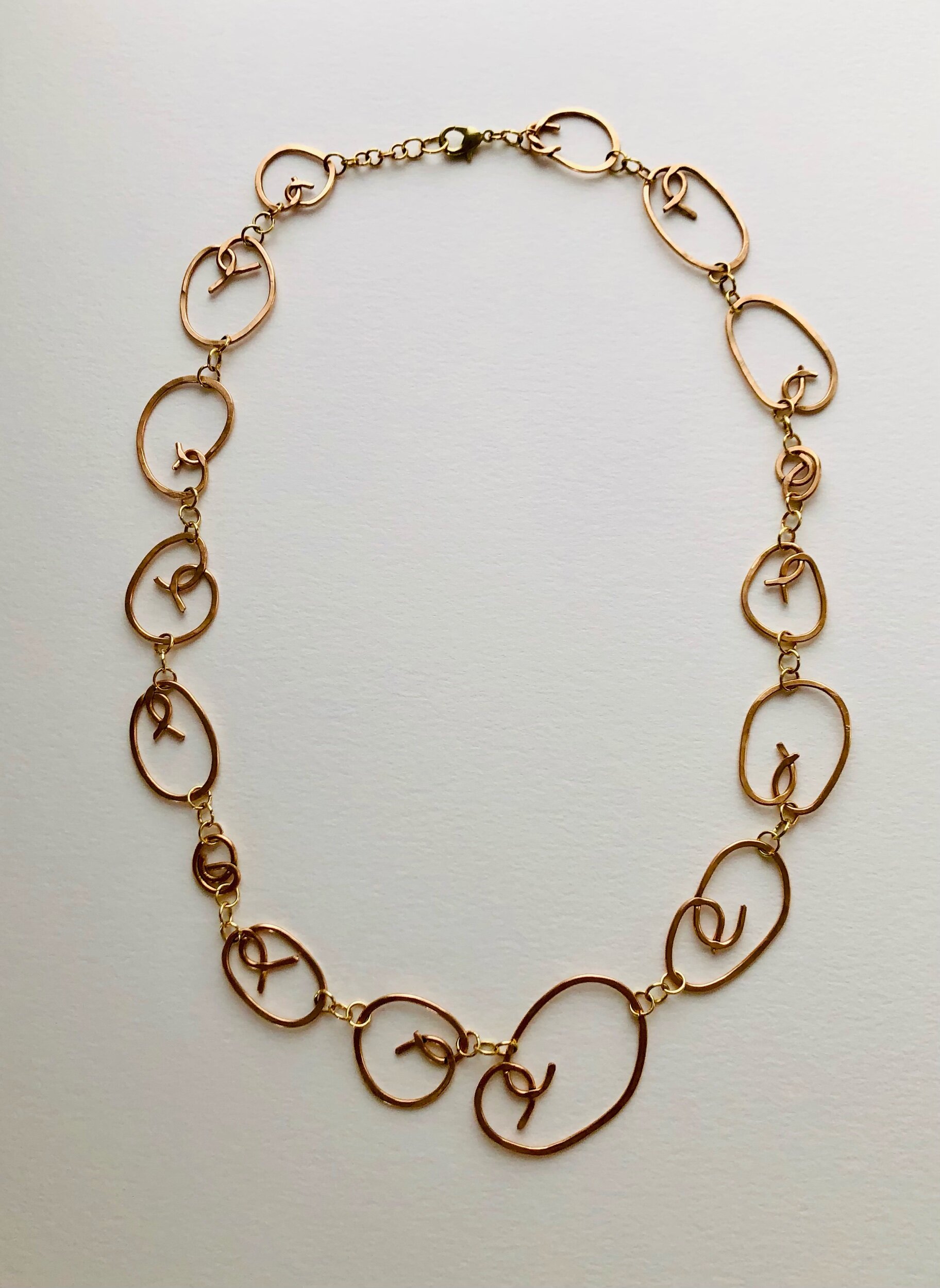 Bronze Rosebud Necklace