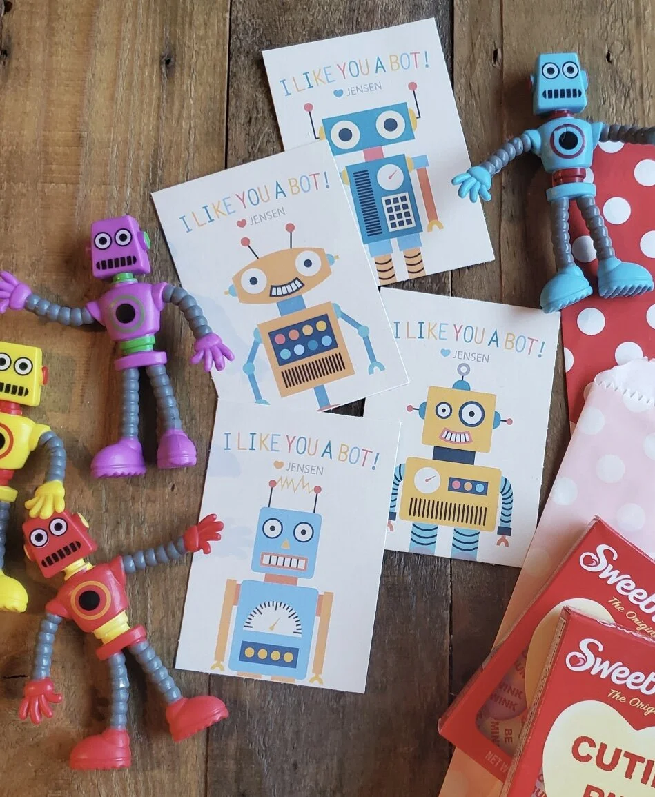 "I Like You A Bot" Classroom Valentine's