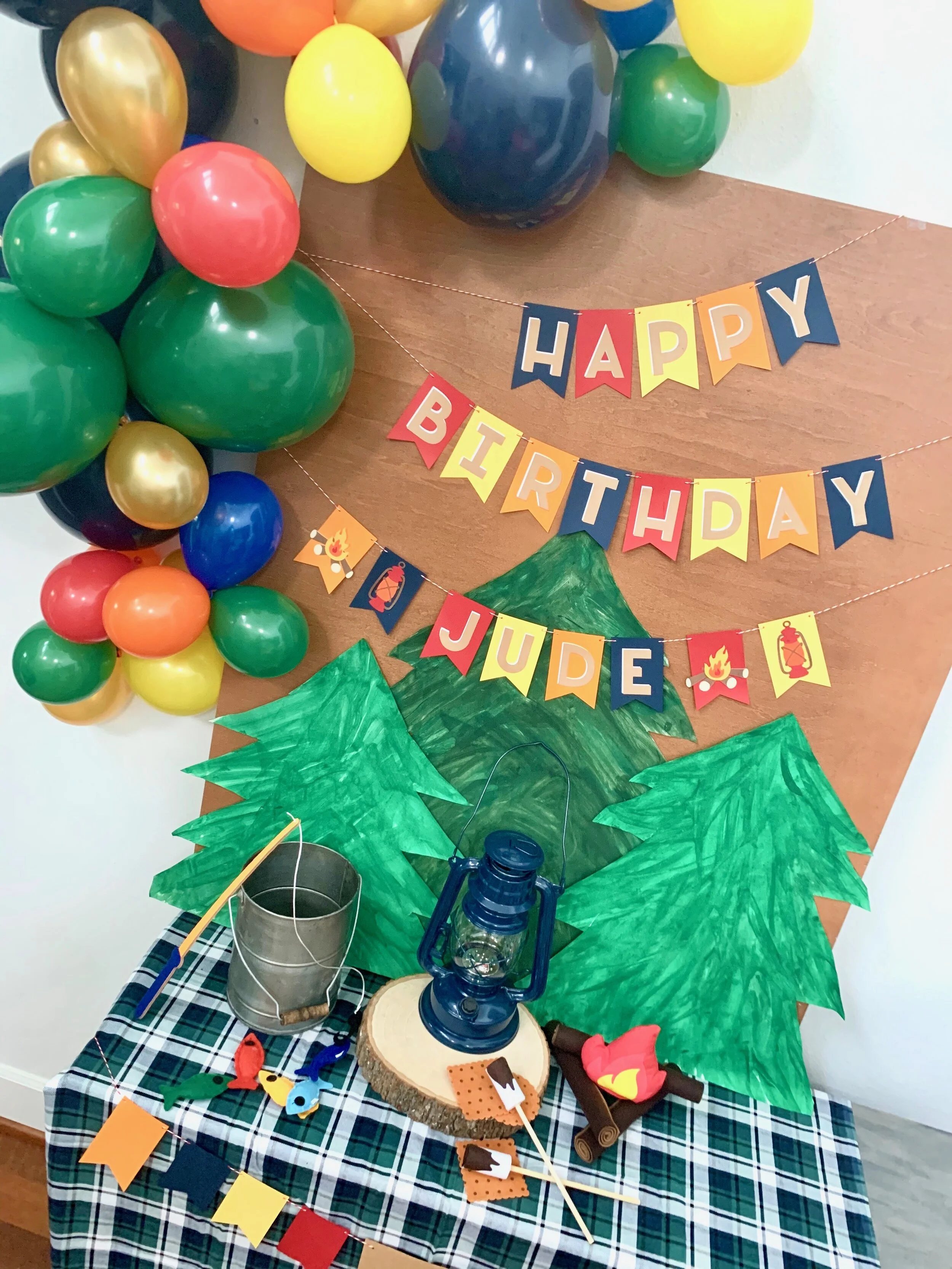 thumbnail image 2 of SYESQL One Happy Camper First Birthday Hat - Lumberjack 1st Birthday... 2 of 14