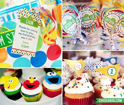 Cookie Monster Sesame street Birthday Party Ideas, Photo 1 of 28