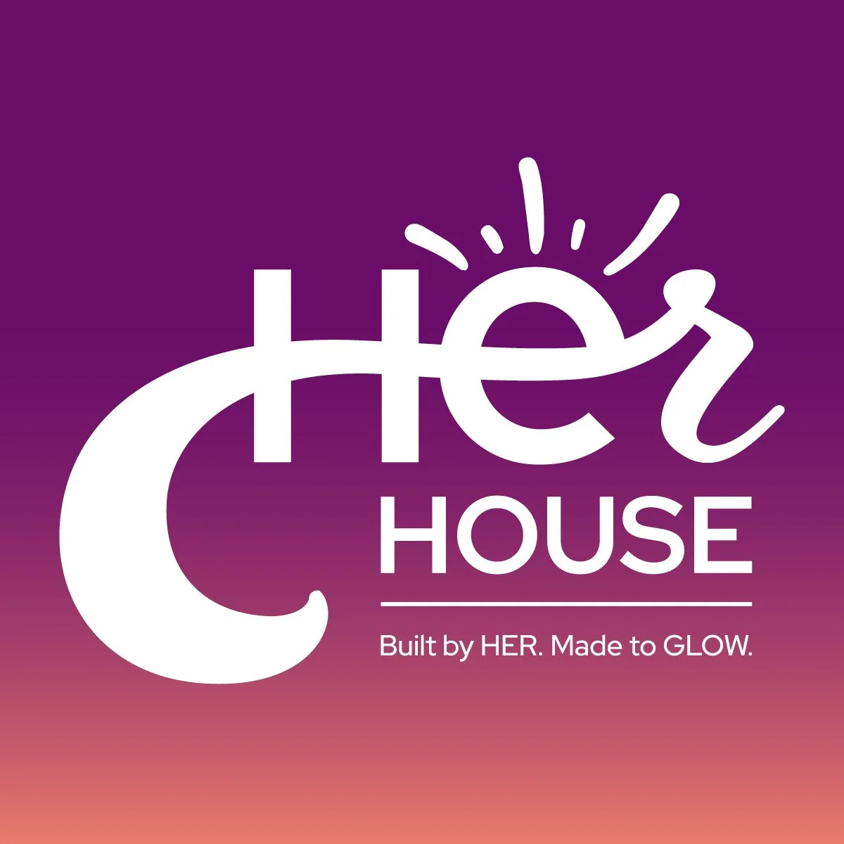 HER House Logo White with Tagline