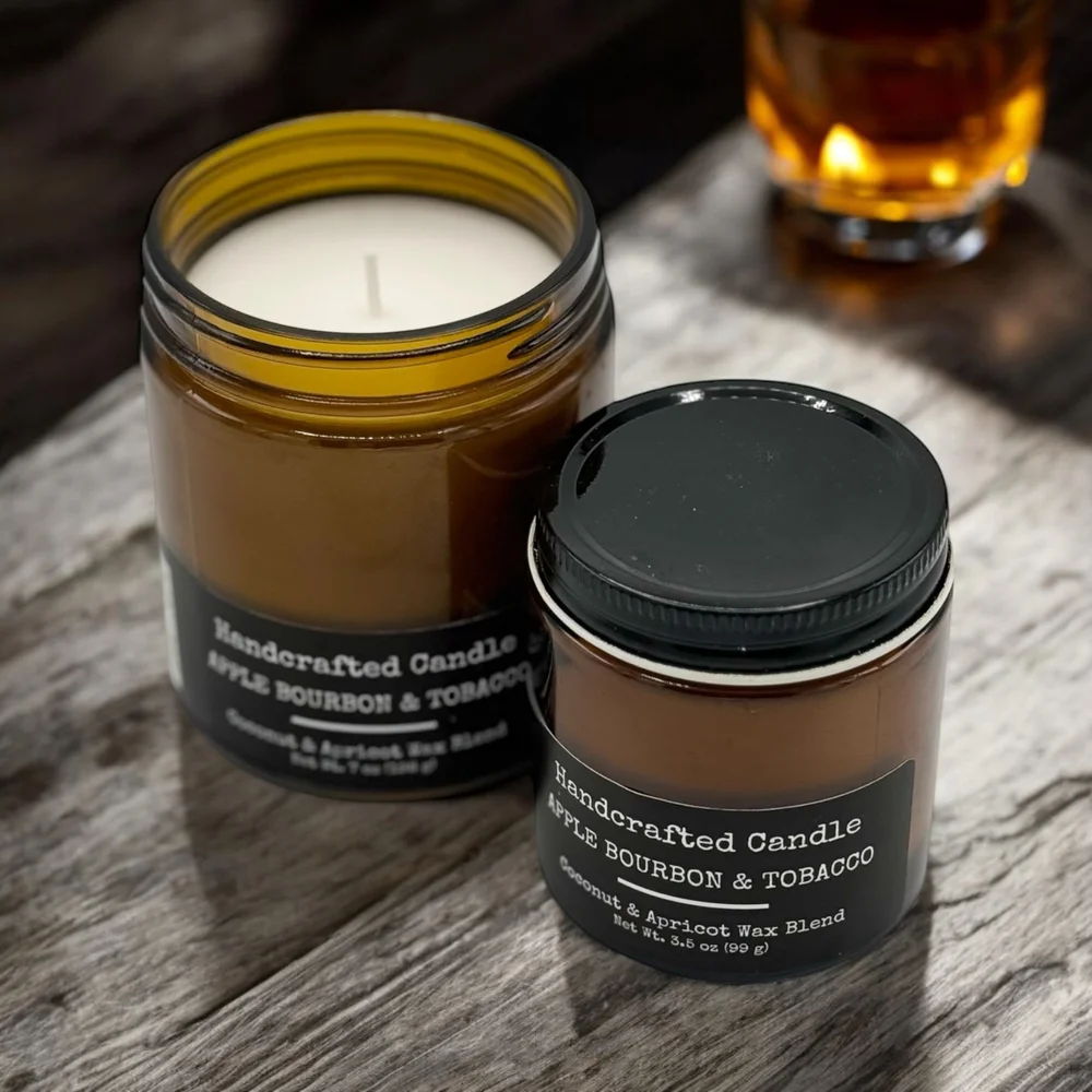 whisky tobacco candle Apple Bourbon & Tobacco