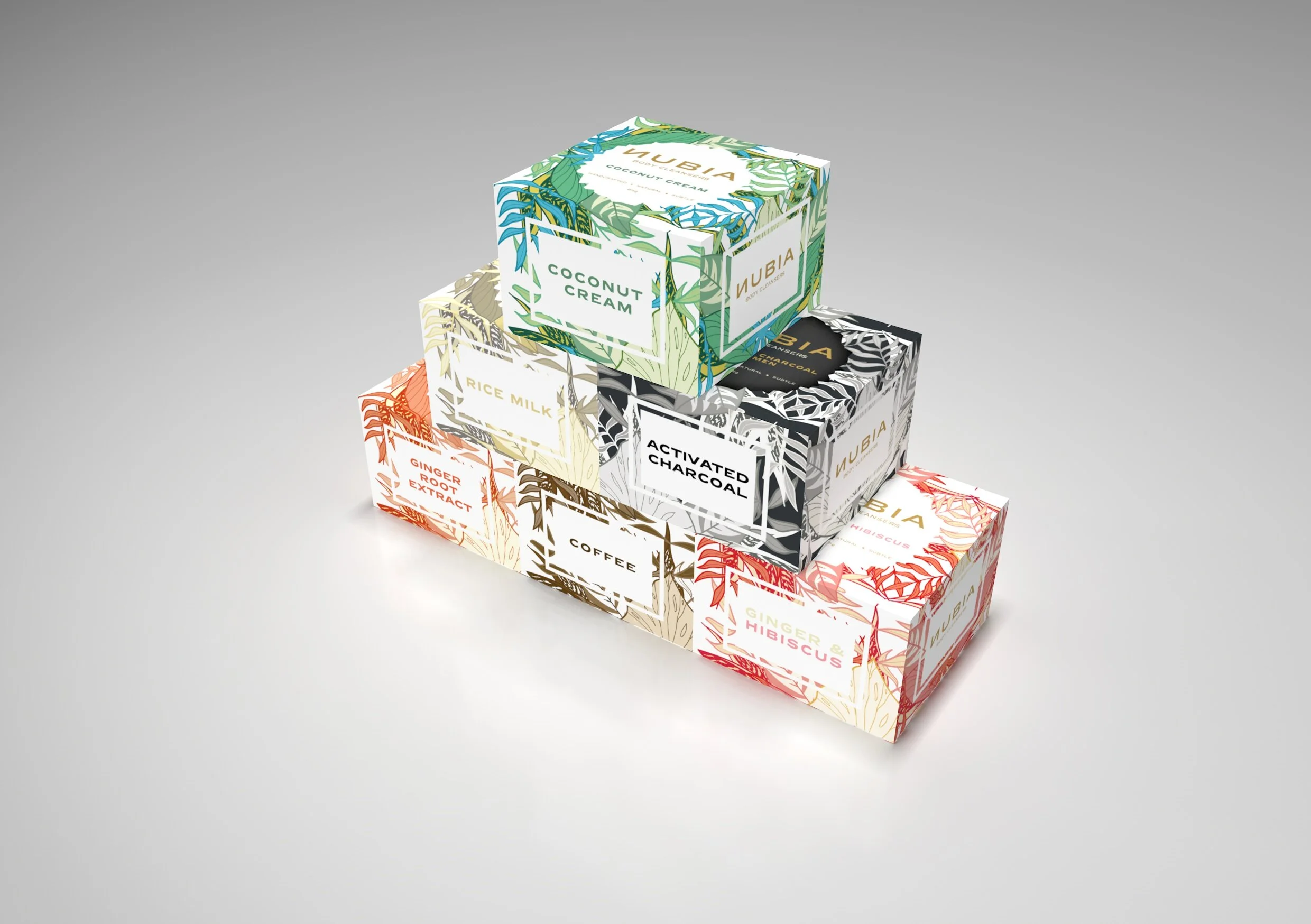 Nubia Naturals Soap Package Design