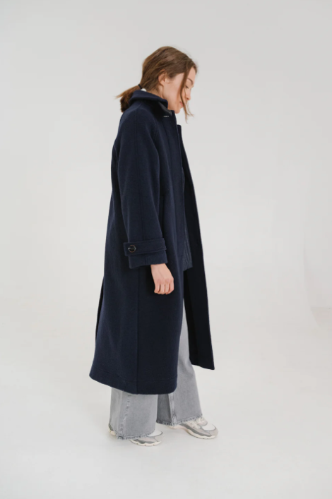 Manteau en laine MAYRI navy - Sacrécoeur