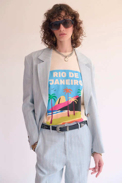 T-shirt TAJARIO écru imprimé MKT Studio | Twins Concept Store