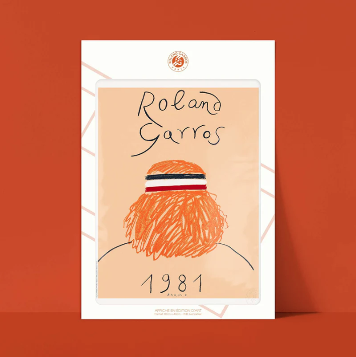 Affiche Roland-Garros 1981 Eduardo Arroyo | Affiche Officielle | Twins Concept Store Paris