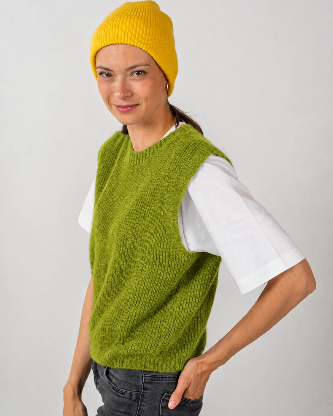 Pull Sans Manches Romy Pistache Cézembre | Twins Paris