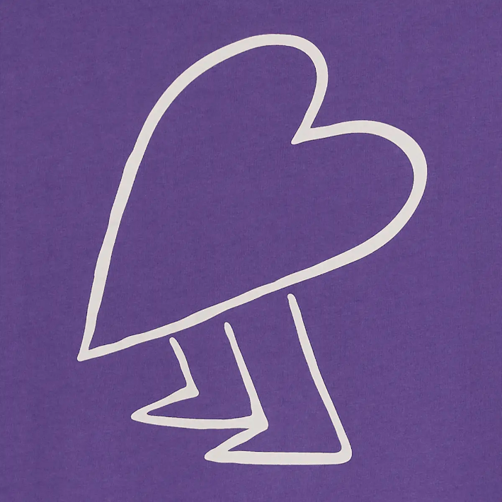 T-shirt HEART purple coton bio Bask in the Sun | Twins Concept Store