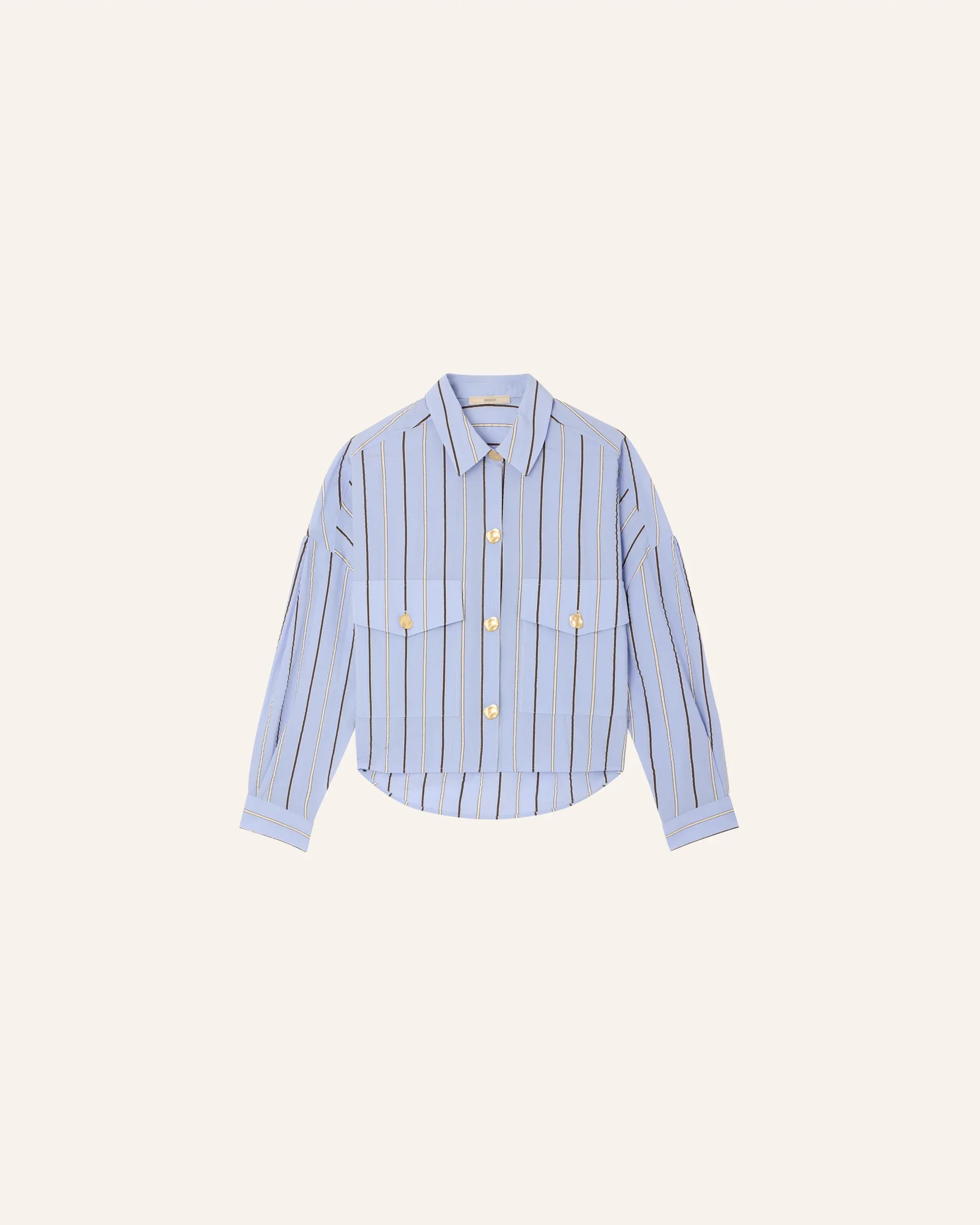 Chemise BALANCA femme bleu ciel à rayures – Sessùn | Twins