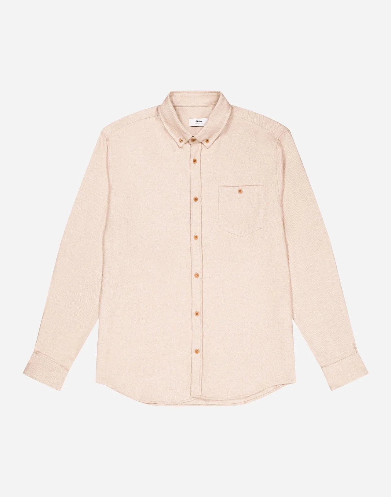 Chemise Classico ESTRAN beige – OLOW | Élégance intemporelle en coton flanelle.